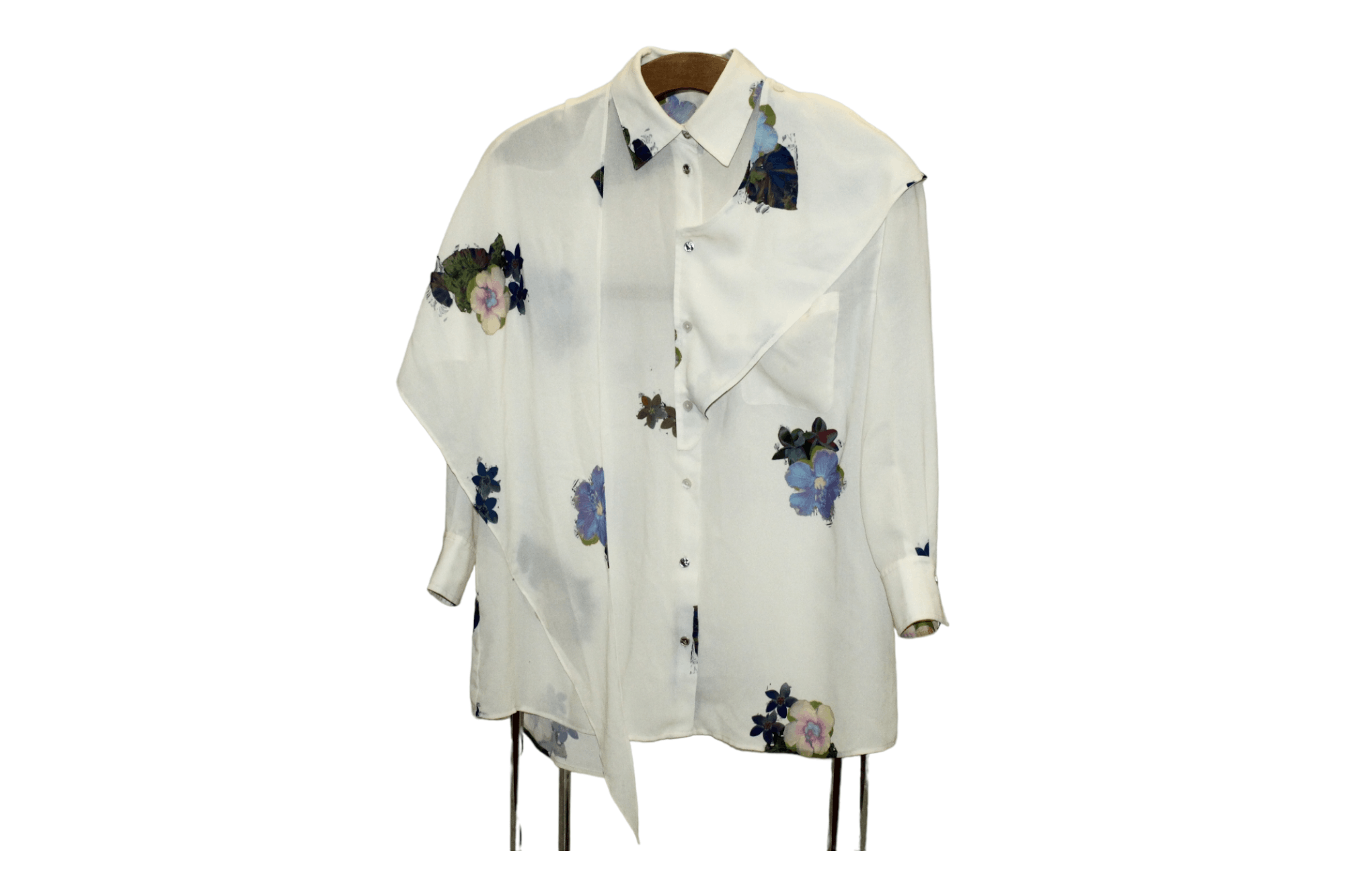 Acne Studios Acne Amon Print Pre AW10 Blouse Shirt with shawl Size L / US 10 / IT 46 - 1 Thumbnail