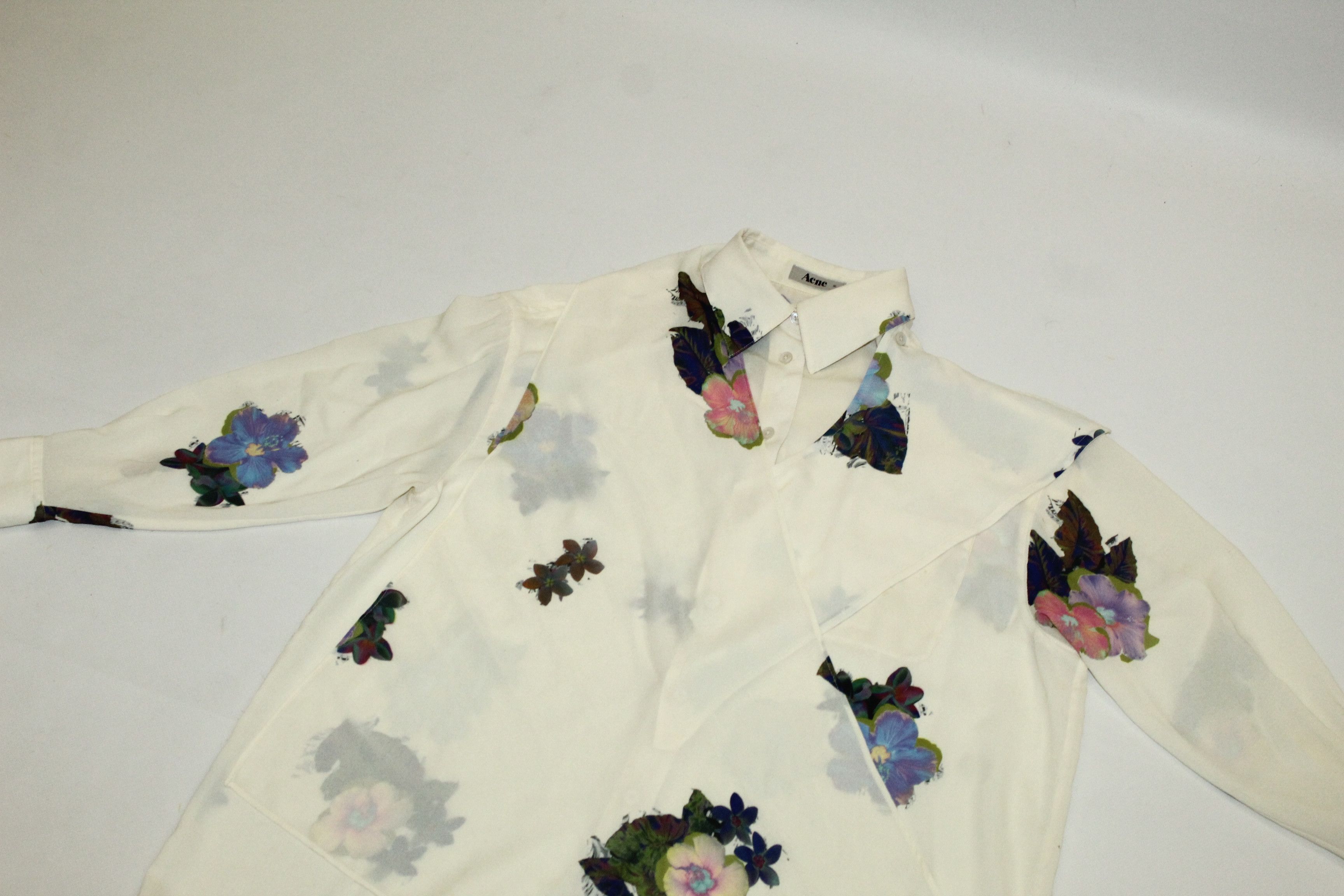 Acne Studios Acne Amon Print Pre AW10 Blouse Shirt with shawl Size L / US 10 / IT 46 - 10 Thumbnail