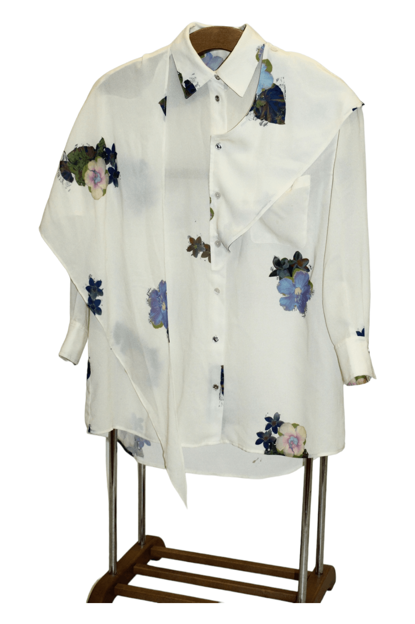 Acne Studios Acne Amon Print Pre AW10 Blouse Shirt with shawl Size L / US 10 / IT 46 - 15 Thumbnail
