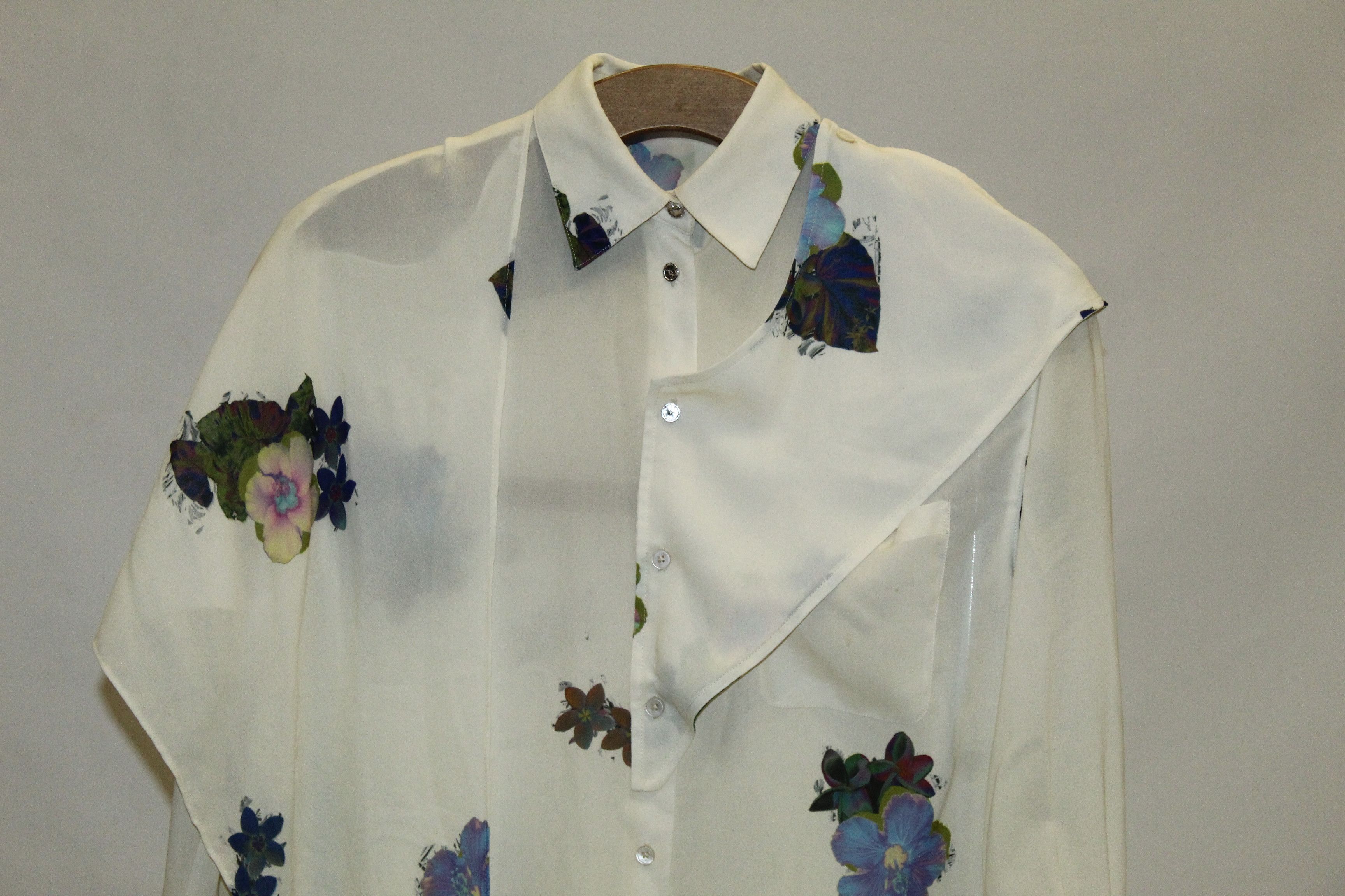 Acne Studios Acne Amon Print Pre AW10 Blouse Shirt with shawl Size L / US 10 / IT 46 - 5 Thumbnail