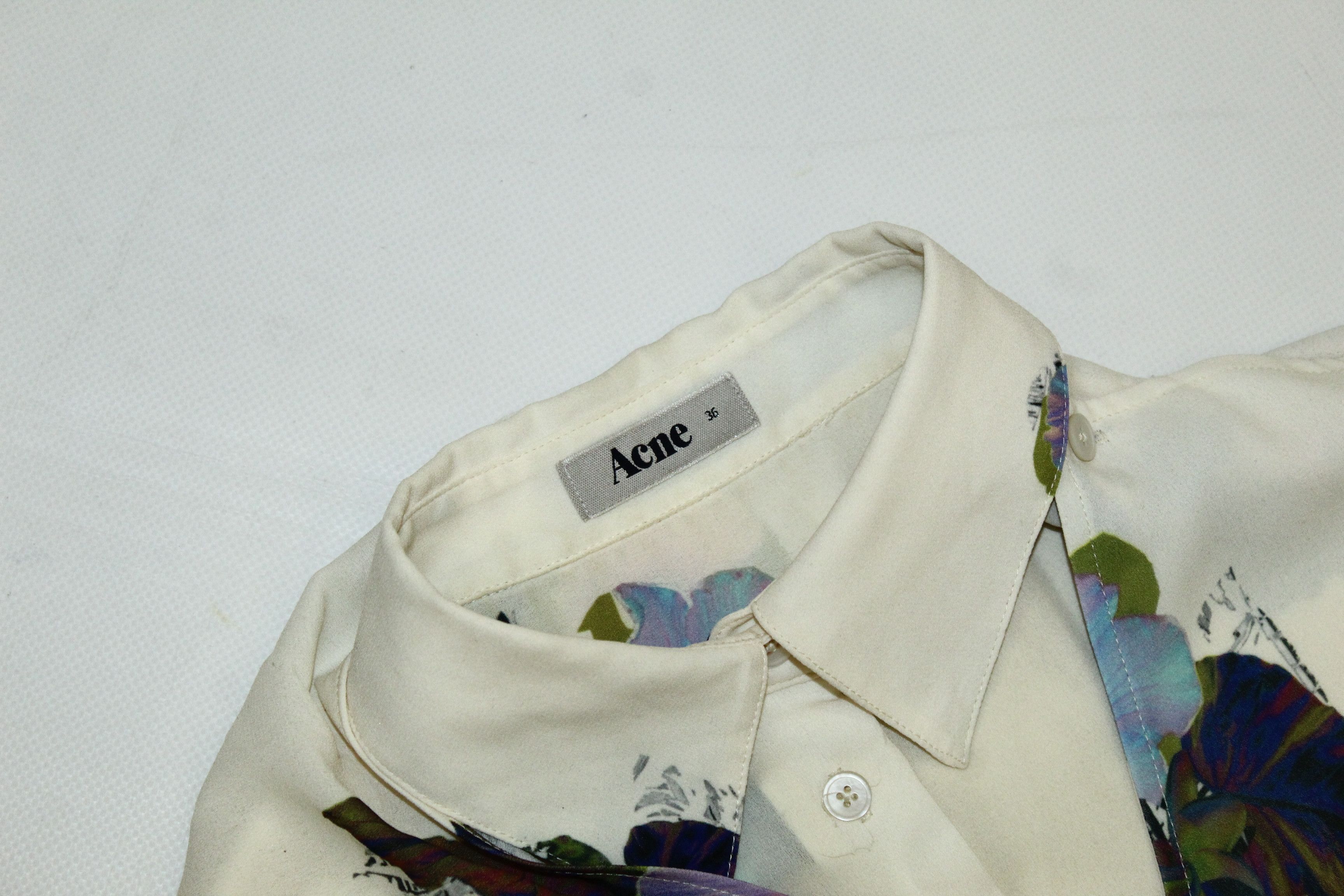 Acne Studios Acne Amon Print Pre AW10 Blouse Shirt with shawl Size L / US 10 / IT 46 - 3 Thumbnail