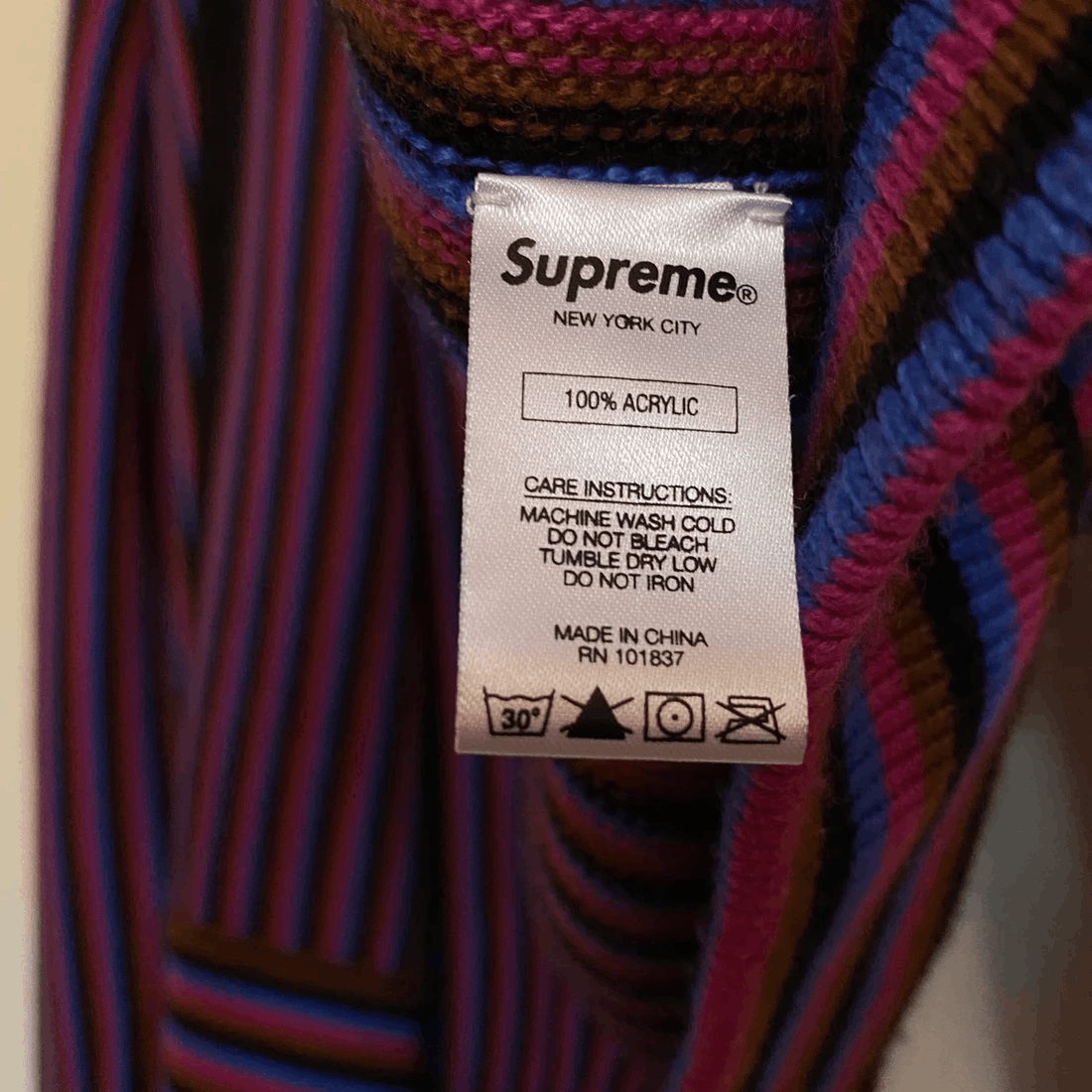 【L】supreme micro stripe cardigan Supreme Micro Stripe Cardigan (SS17)