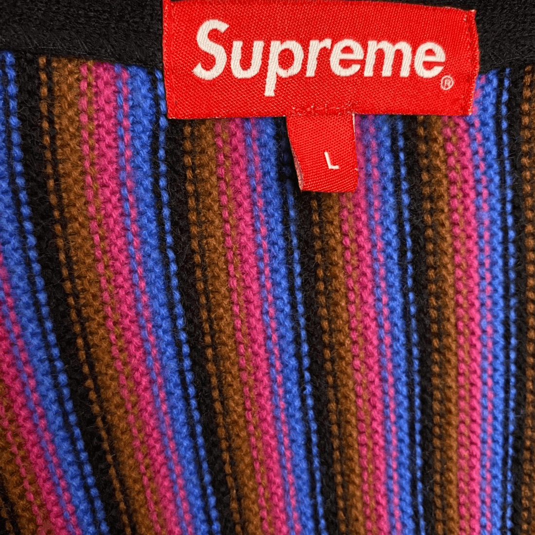 【L】supreme micro stripe cardigan Supreme Micro Stripe Cardigan (SS17)