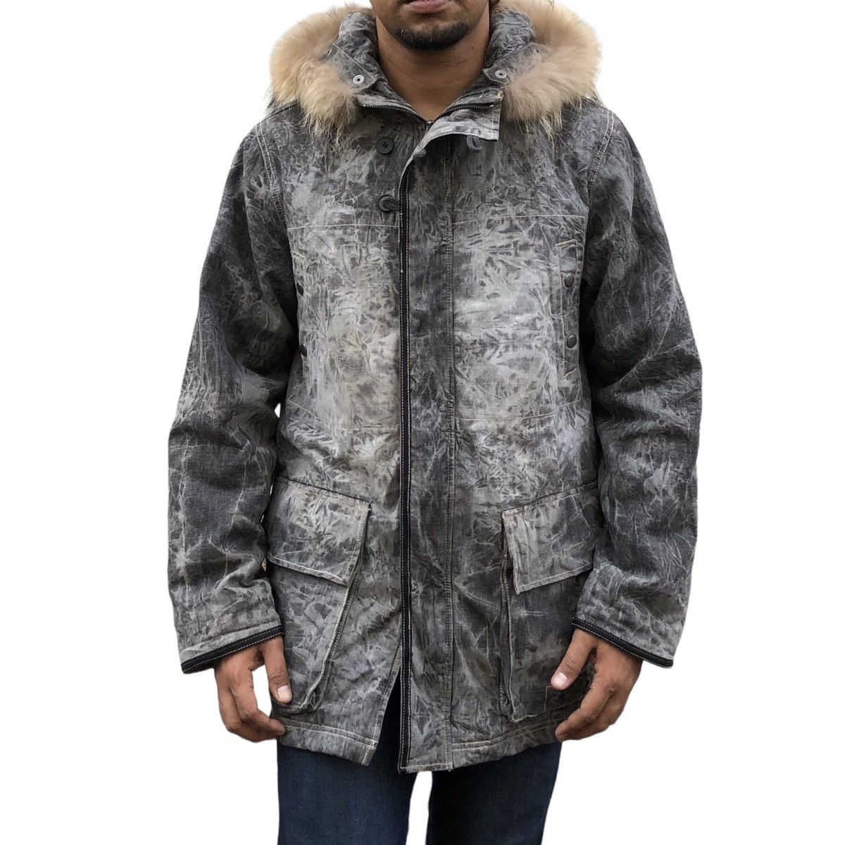 Japanese Brand Allix Design Charcoal Grey Graphics Raccoon Hooded Jacket Size US M / EU 48-50 / 2 - 1 Thumbnail