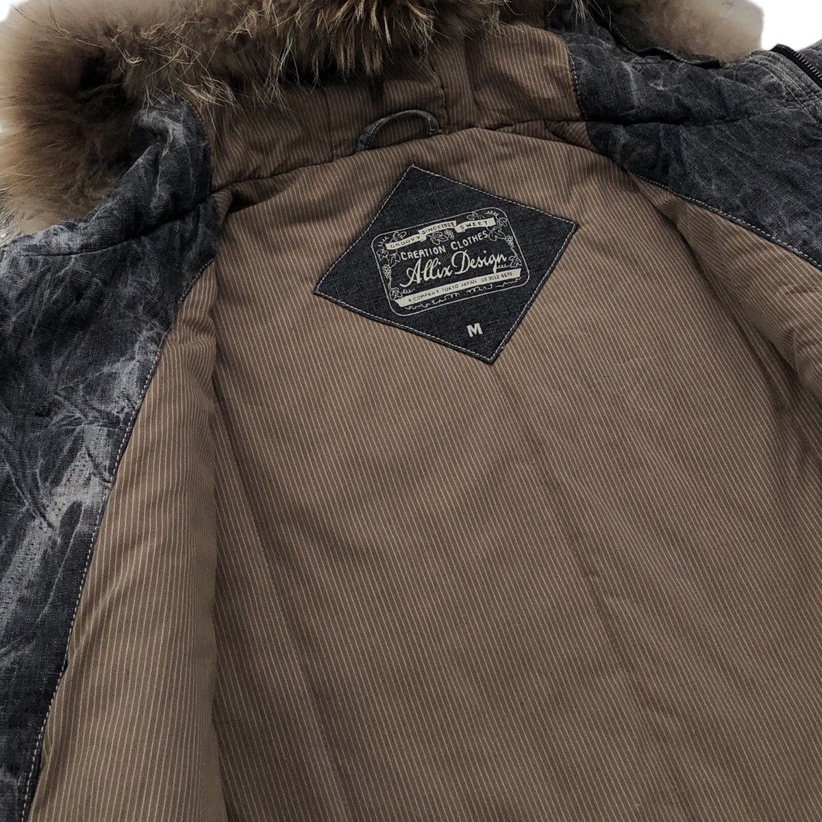 Japanese Brand Allix Design Charcoal Grey Graphics Raccoon Hooded Jacket Size US M / EU 48-50 / 2 - 12 Thumbnail