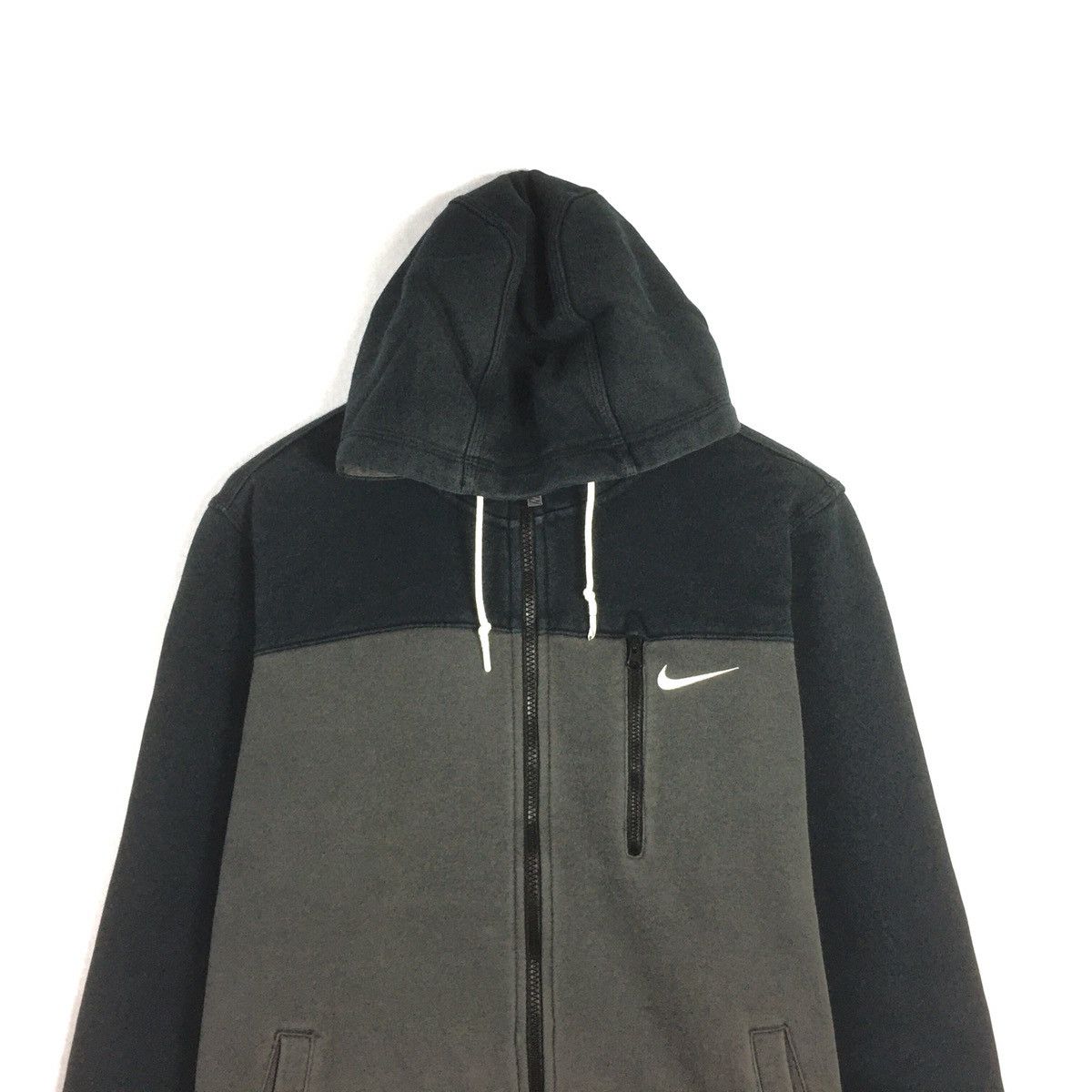Nike × Vintage Vintage Nike Hoodie Nike Swoosh Nike Sweater Nike Zipper Up Size US M / EU 48-50 / 2 - 2 Thumbnail