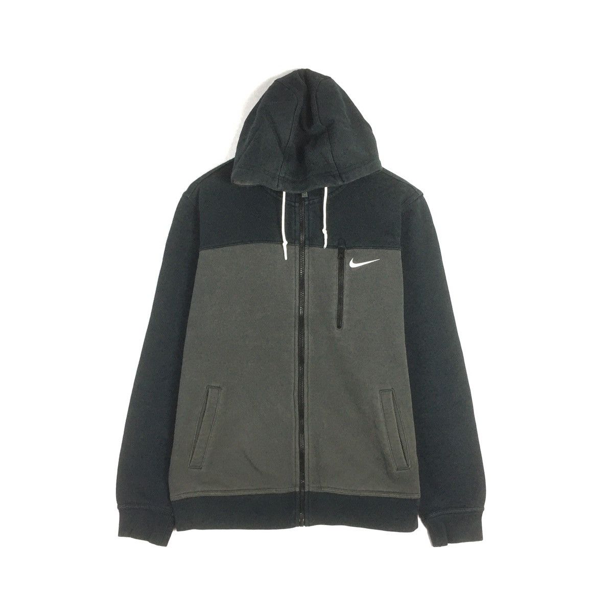 Nike × Vintage Vintage Nike Hoodie Nike Swoosh Nike Sweater Nike Zipper Up Size US M / EU 48-50 / 2 - 1 Thumbnail