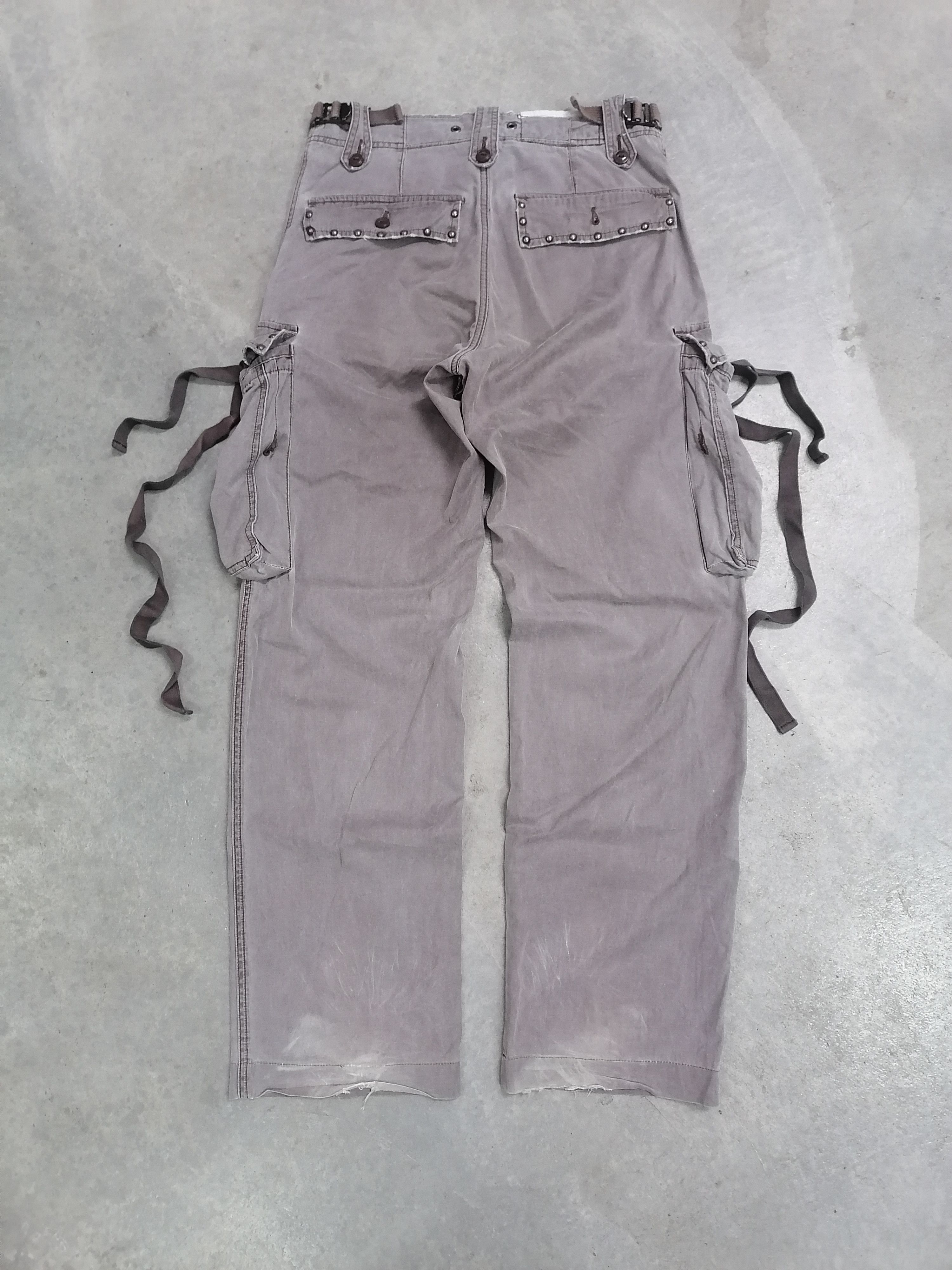 Japanese Brand × Vintage Rare Sabi Sabi Deluxe Gold Studded Tactical Cargo Pants Size US 28 / EU 44 - 8 Thumbnail