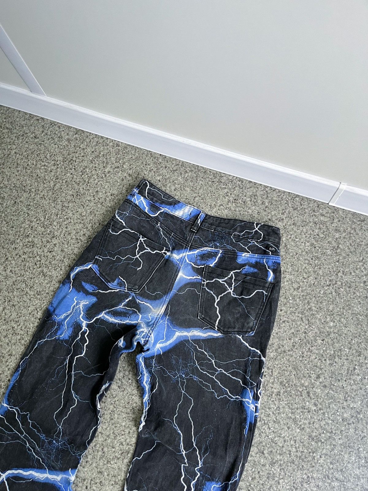 Jaded London JADEN LONDON LIGHTNING BOLT DENIM JEANS SIZE 28 BOYFRIEND Size US 28 / EU 44 - 5 Thumbnail