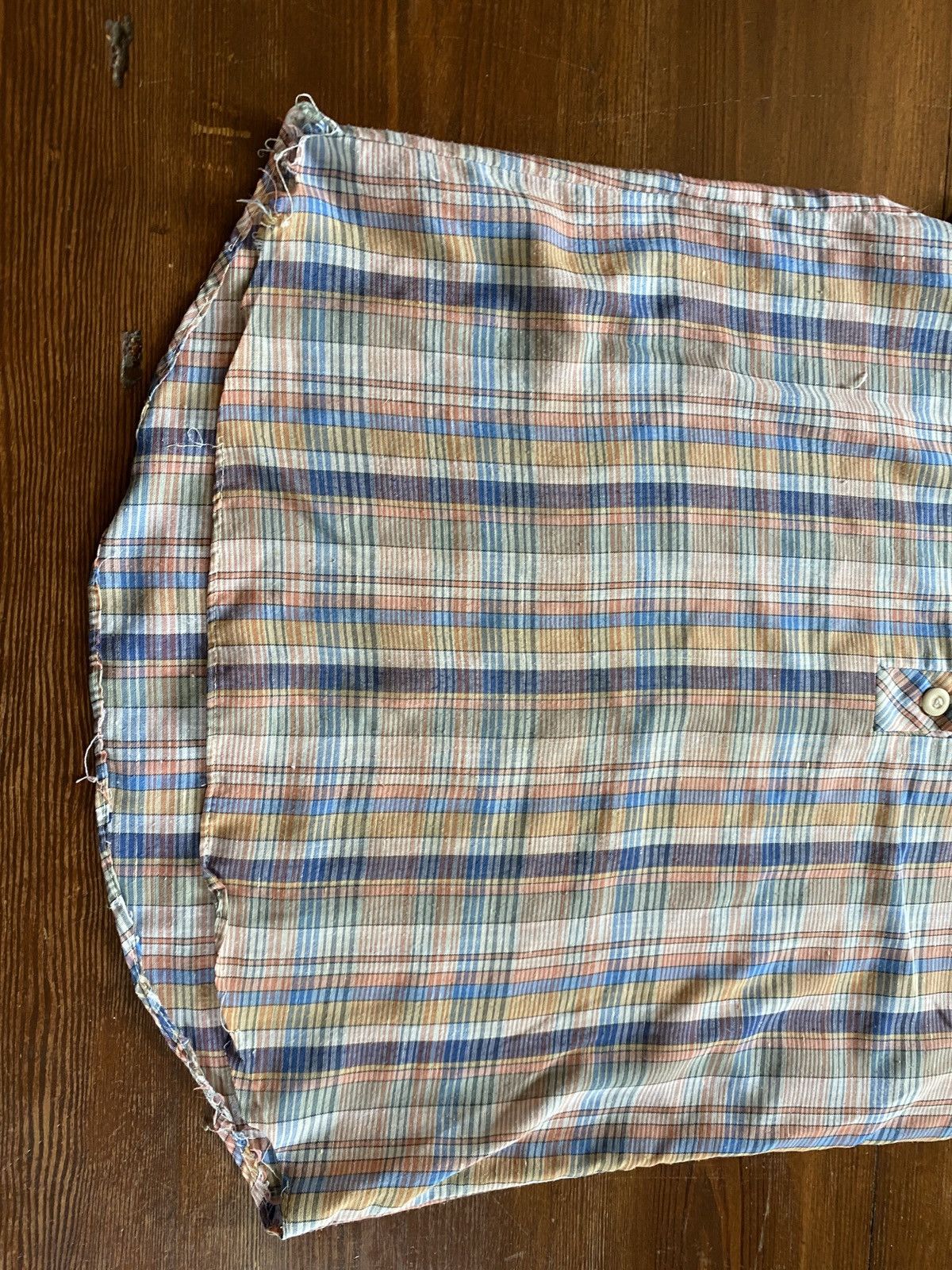Retrofit Vintage 60s/70s Plaid Polo Style Crop Sleeve Women’s Shirt Size XS / US 0-2 / IT 36-38 - 5 Thumbnail