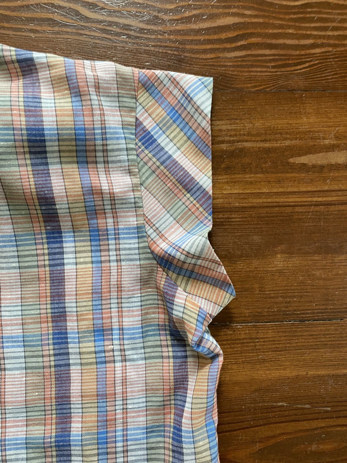 Retrofit Vintage 60s/70s Plaid Polo Style Crop Sleeve Women’s Shirt Size XS / US 0-2 / IT 36-38 - 13 Thumbnail