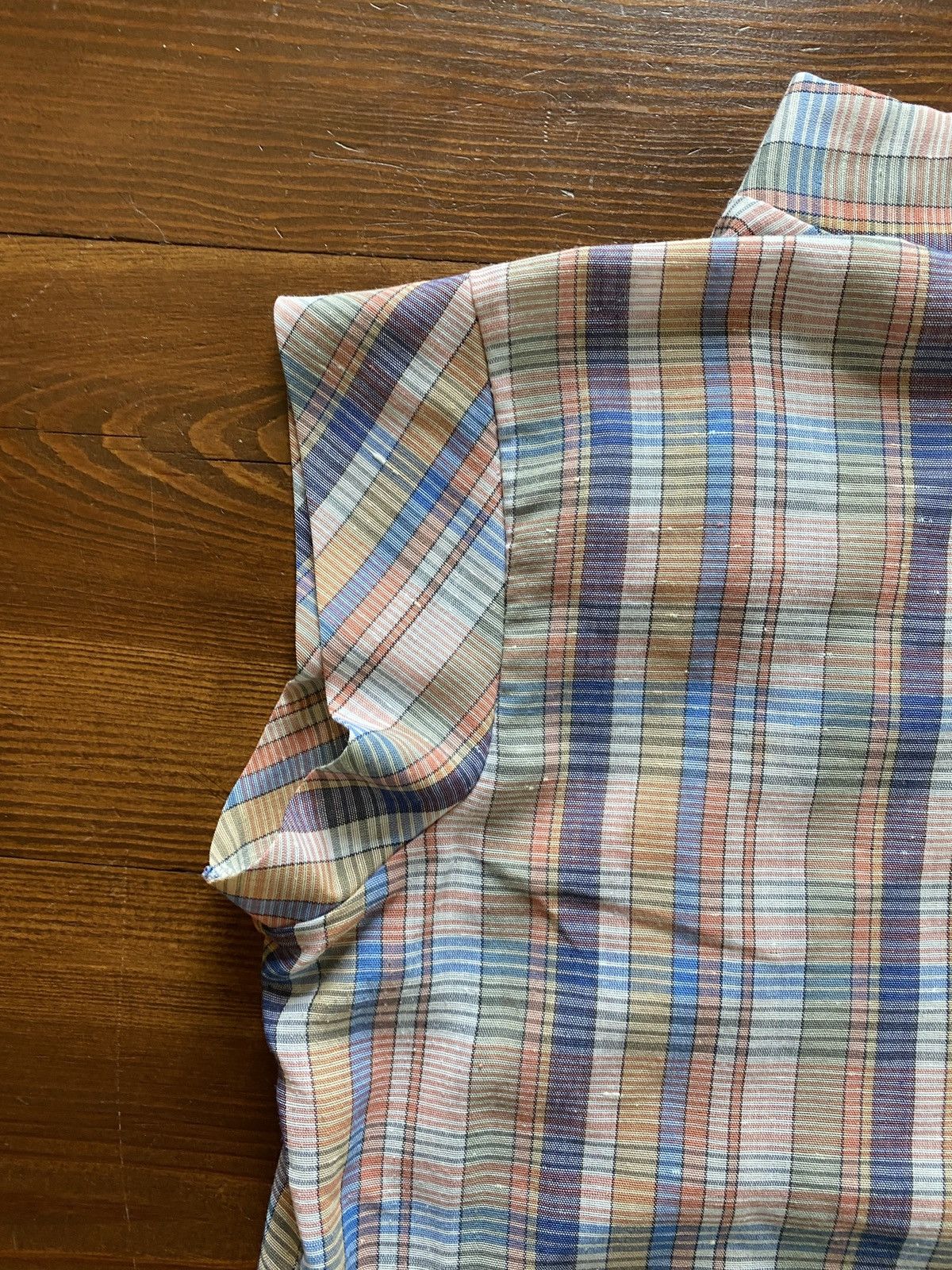 Retrofit Vintage 60s/70s Plaid Polo Style Crop Sleeve Women’s Shirt Size XS / US 0-2 / IT 36-38 - 14 Thumbnail