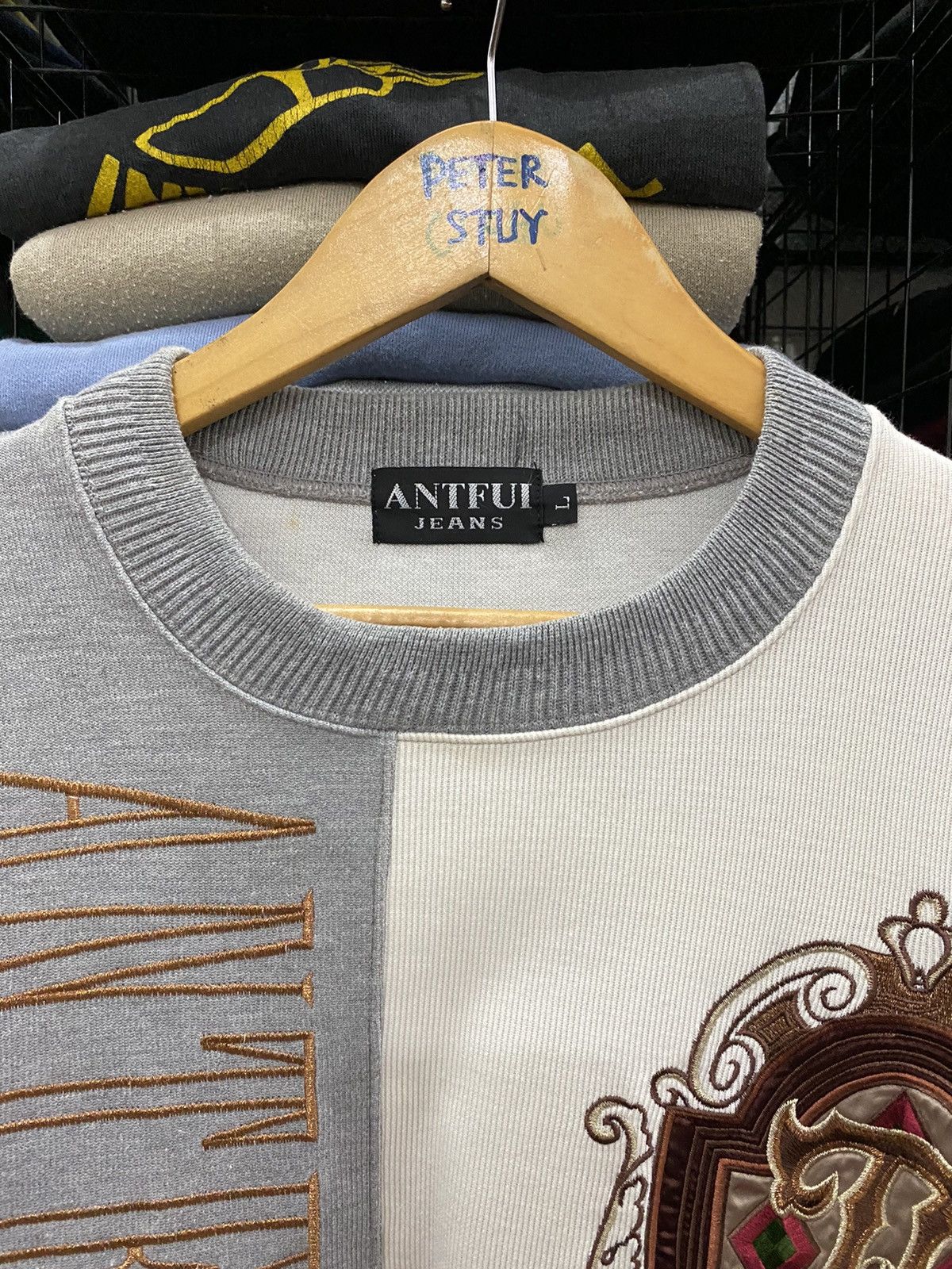 Vintage VINTAGE 90’an ANTFUI JEANS EMBROIDERY LOGO SWEATSHIRT Size US L / EU 52-54 / 3 - 2 Thumbnail