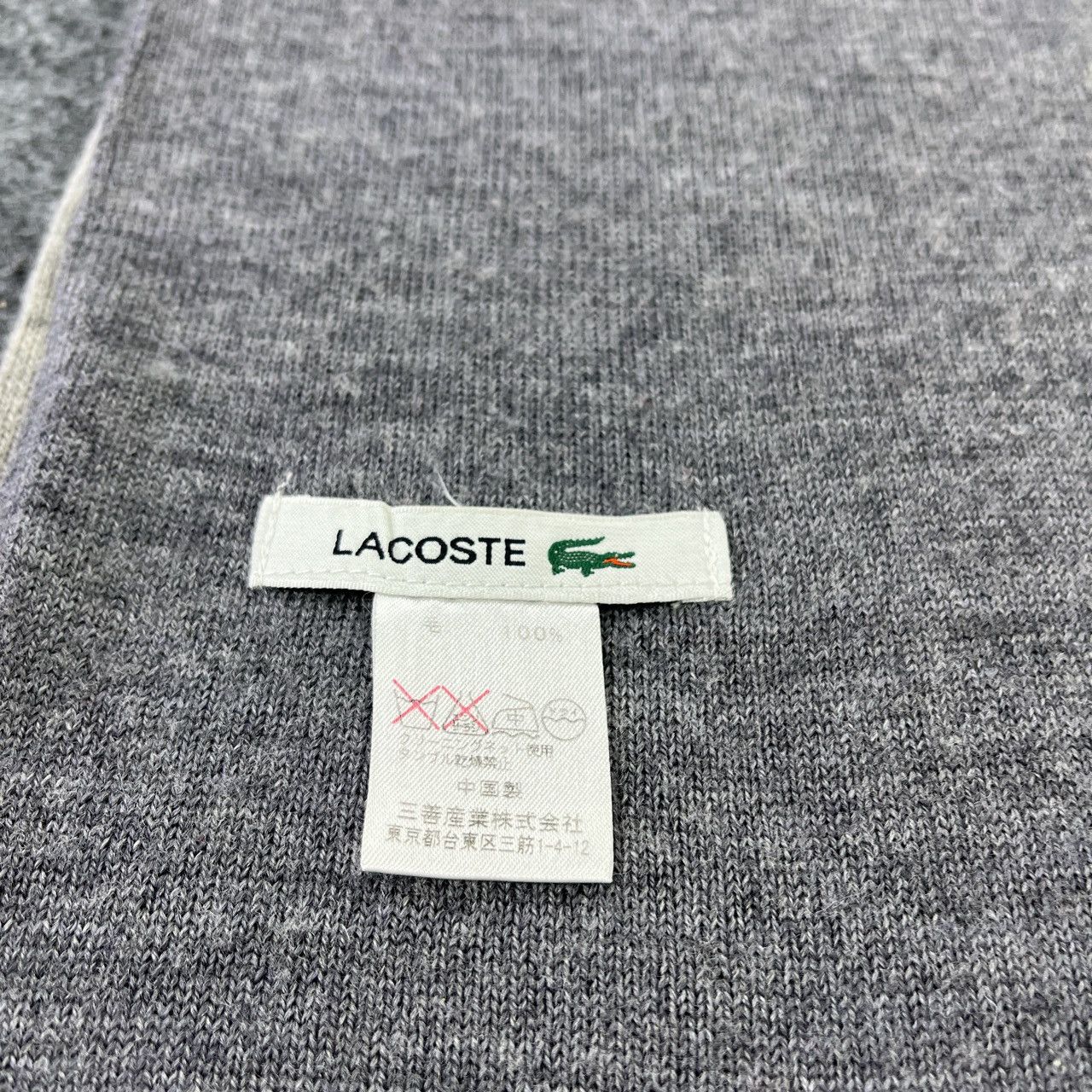 Lacoste × Vintage LACOSTE SCARVES / MUFFLER / NECKWEAR T387 Size ONE SIZE - 6 Thumbnail