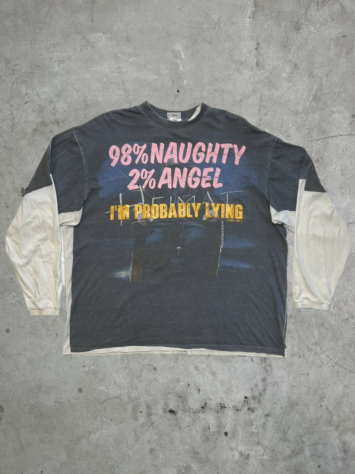 image of Vetements Naughty Angel Multi Longsleeve Tee, Men's (Size Large)