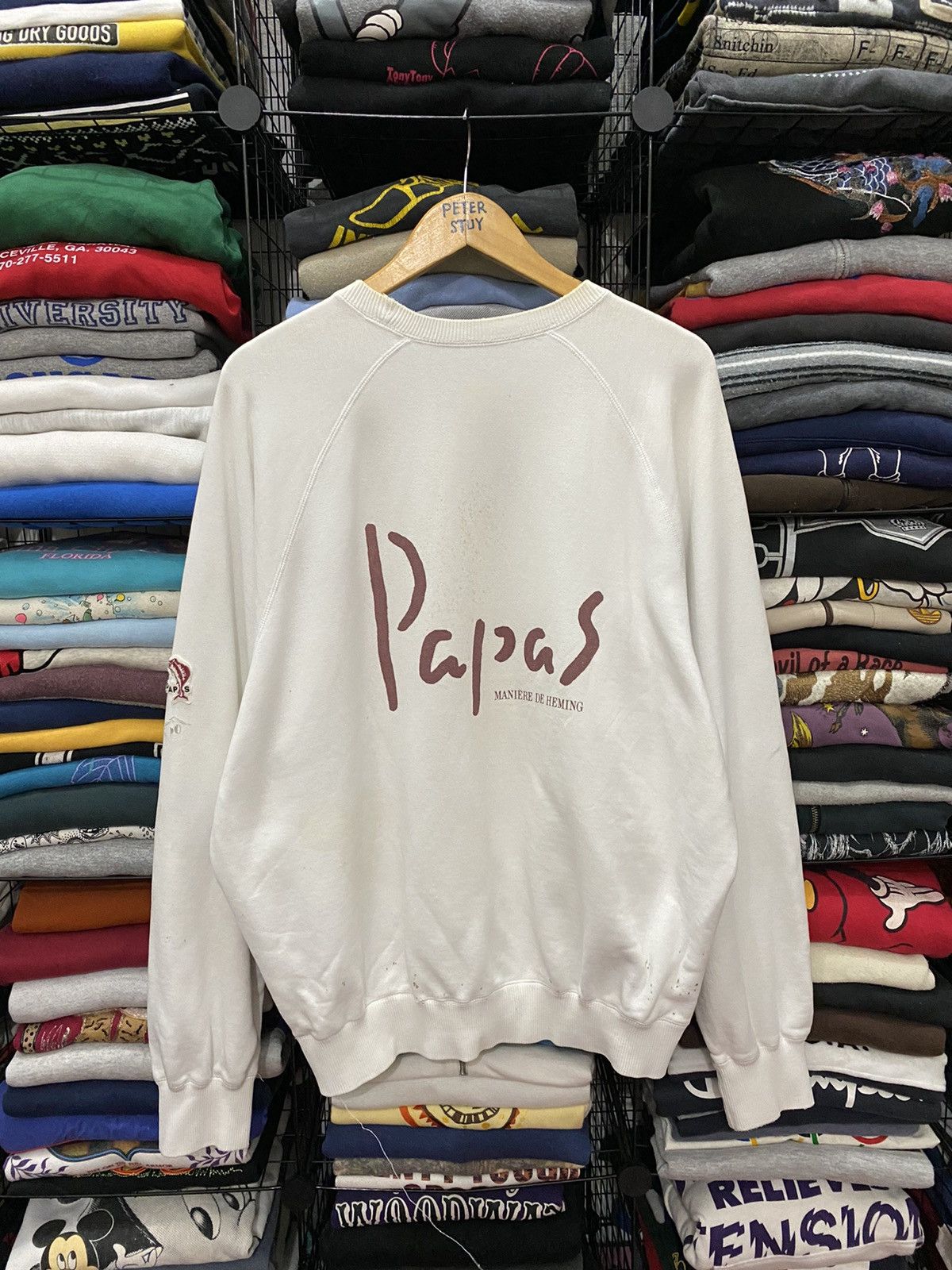 Japanese Brand × Vintage 🔥VINTAGE 90’s PAPAS BIG LOGO SWEATSHIRT Size US L / EU 52-54 / 3 - 2 Thumbnail
