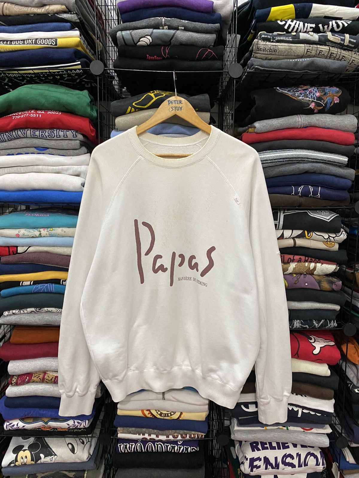 Japanese Brand × Vintage 🔥VINTAGE 90’s PAPAS BIG LOGO SWEATSHIRT Size US L / EU 52-54 / 3 - 1 Thumbnail