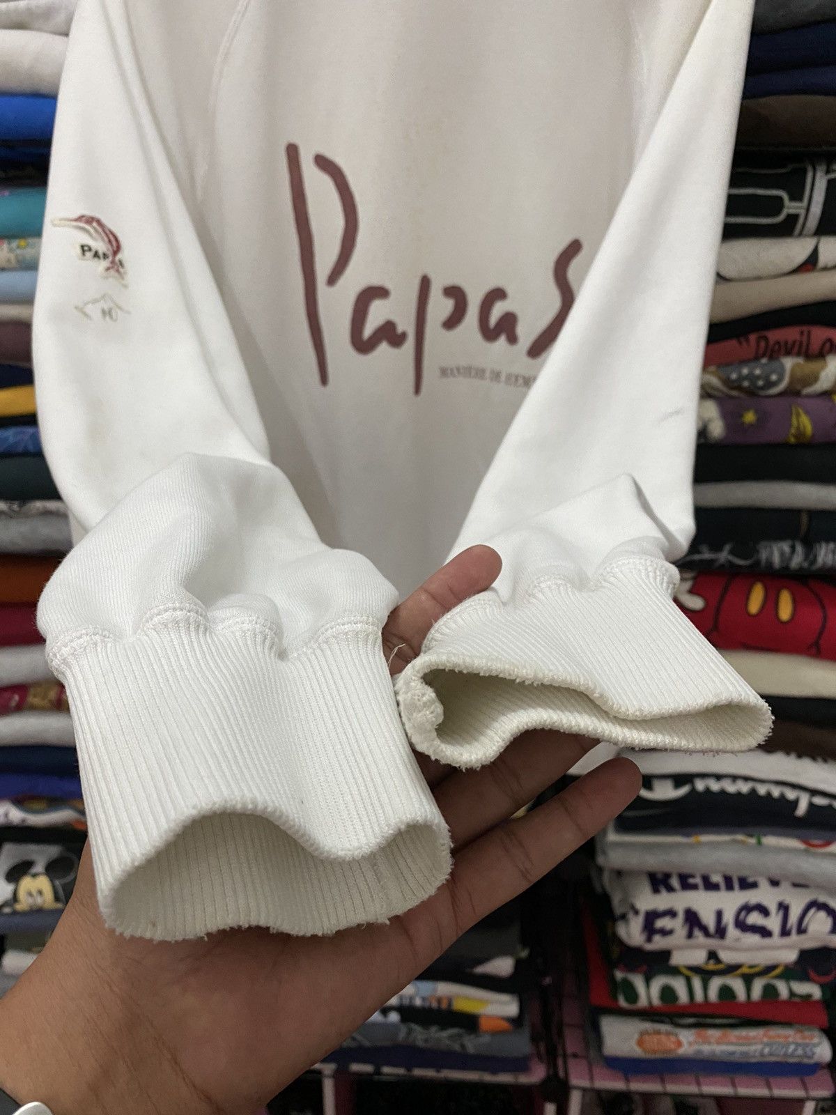Japanese Brand × Vintage 🔥VINTAGE 90’s PAPAS BIG LOGO SWEATSHIRT Size US L / EU 52-54 / 3 - 4 Thumbnail