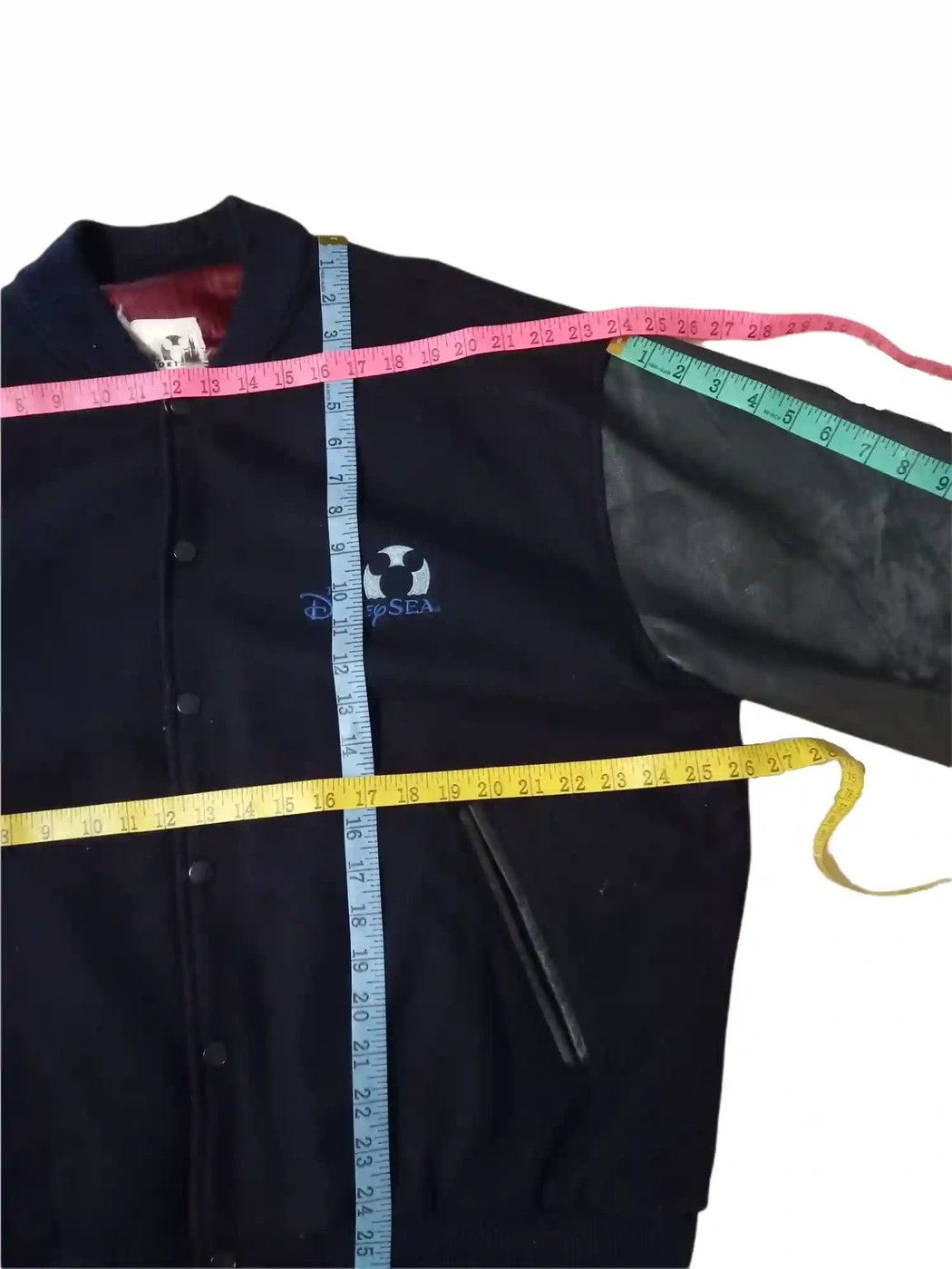 Disney Vtg Disney Varsity Jacket Bombers Leather Outerwear Size US L / EU 52-54 / 3 - 11 Thumbnail