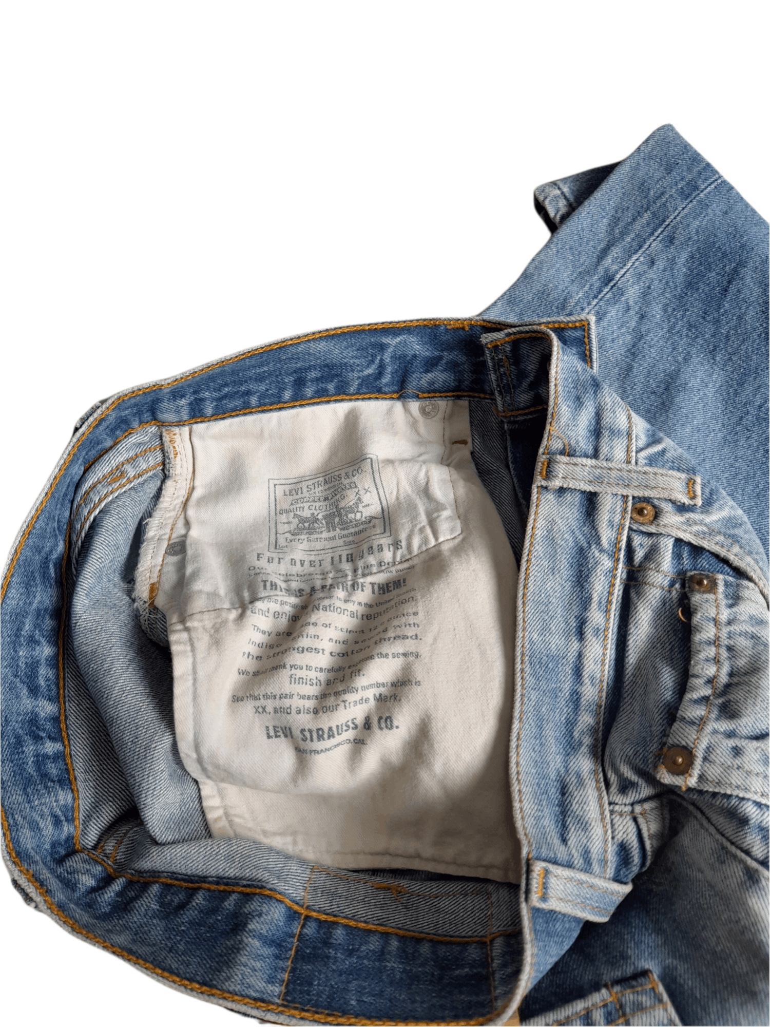 Levi's × Vintage 80/90s LEVIS 501 BIG E SELVEDGE DENIM USA (D587) Size US 32 / EU 48 - 4 Thumbnail