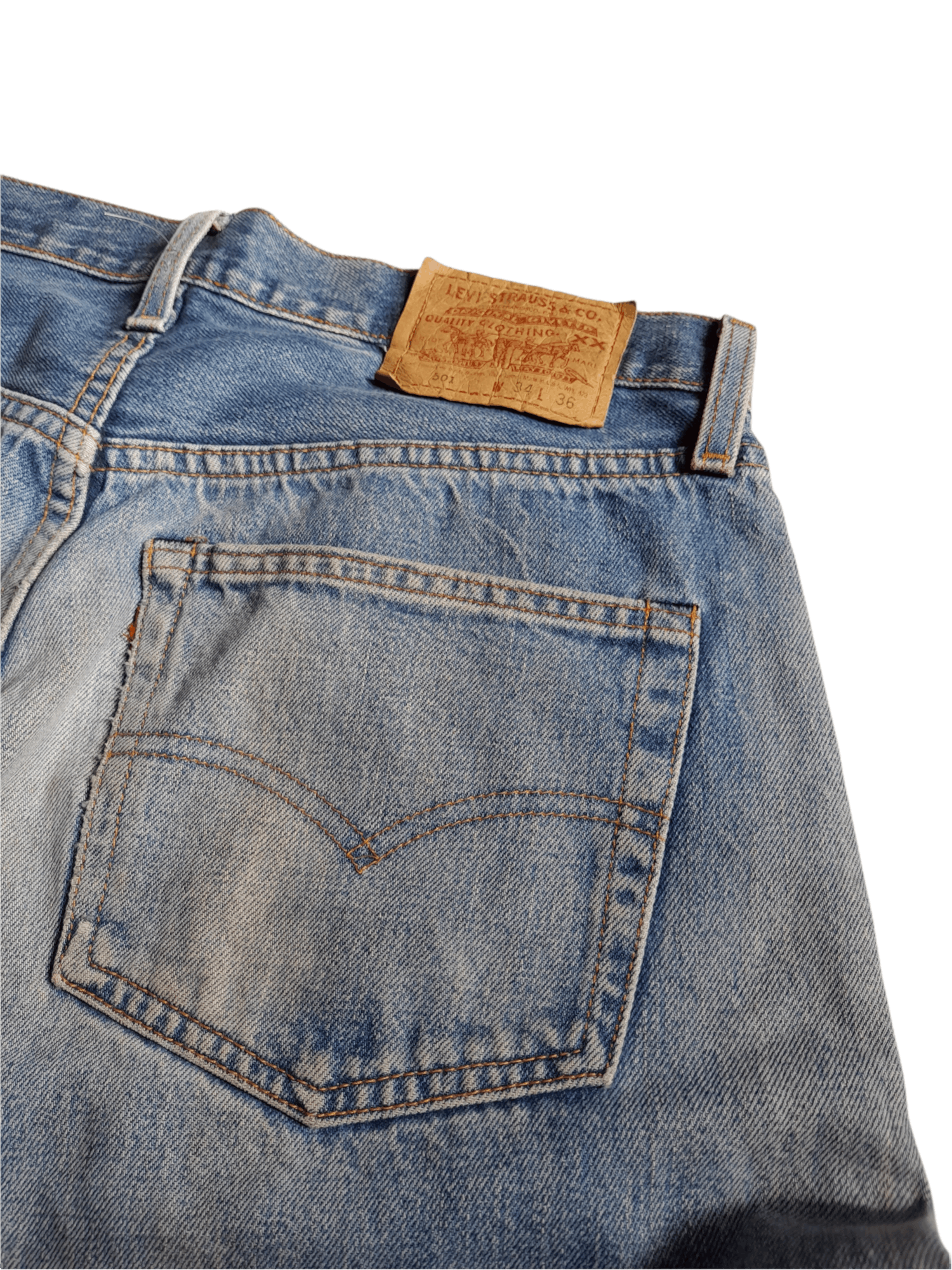 Levi's × Vintage 80/90s LEVIS 501 BIG E SELVEDGE DENIM USA (D587) Size US 32 / EU 48 - 5 Thumbnail