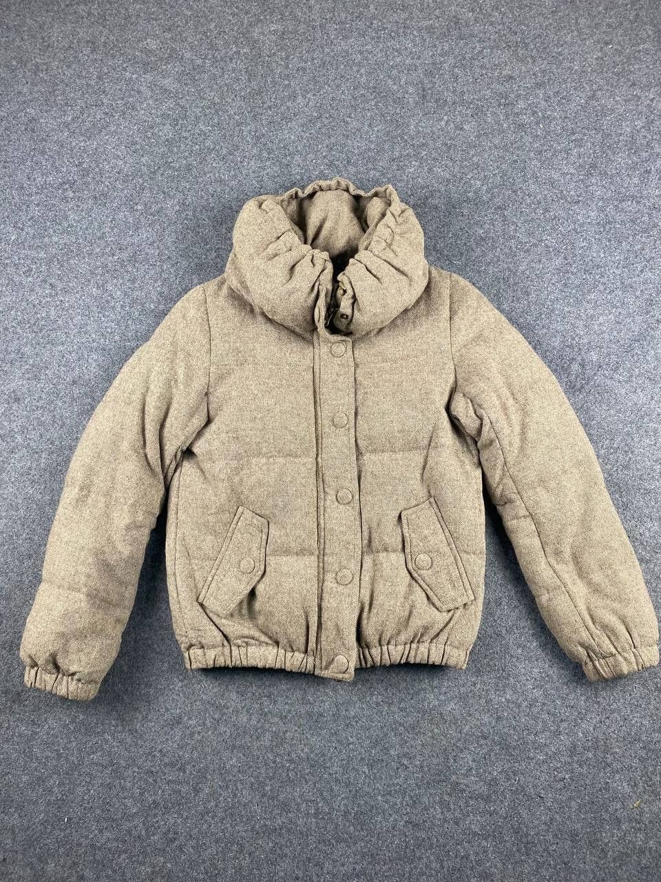 image of Avant Garde x United Arrows United Arrow s Puffer Wool Jacket in Brown (Size Medium)