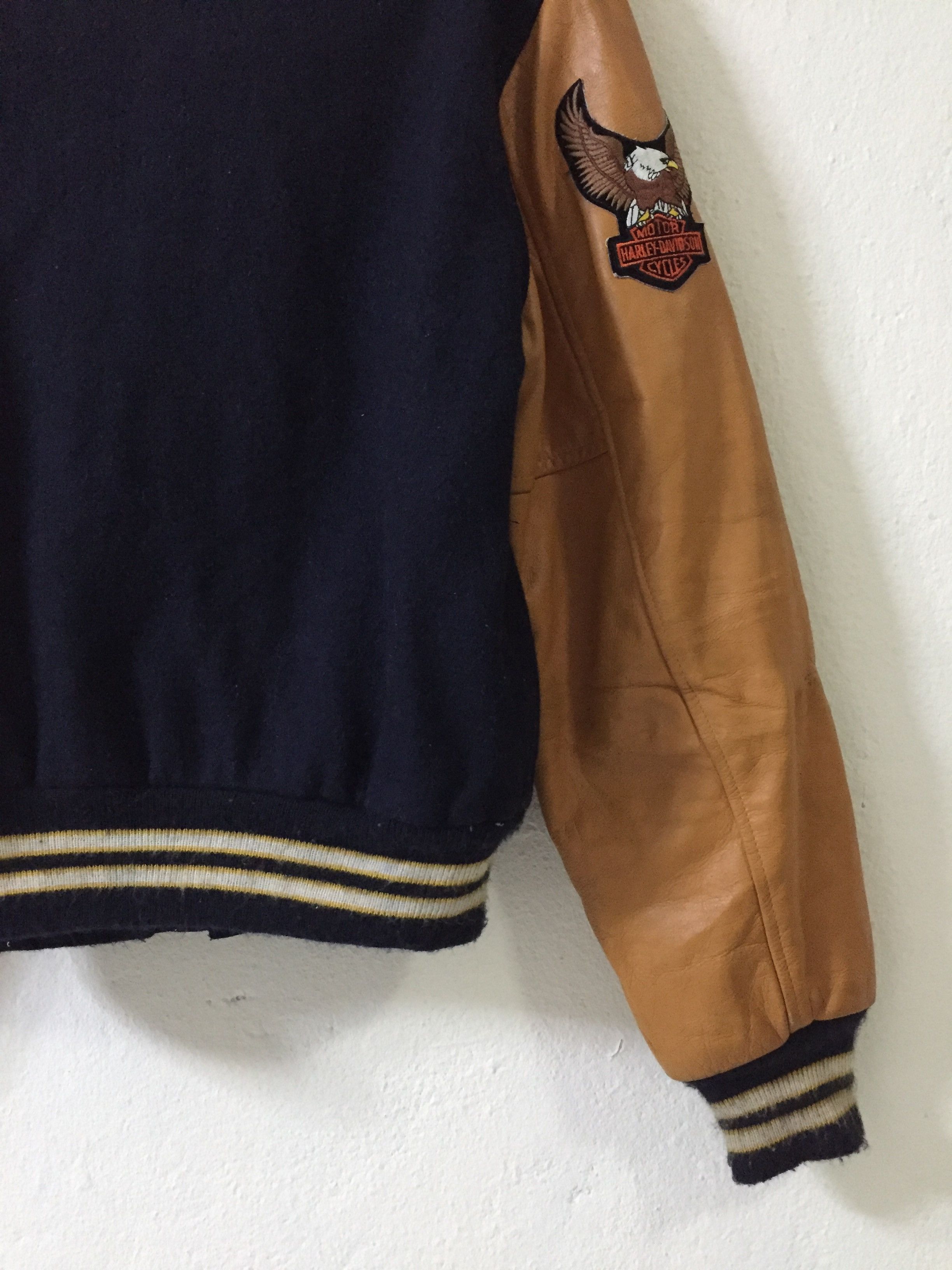 Other Vtg Hatchers Harley Davidson Patches Leather Varsity Jacket Size US M / EU 48-50 / 2 - 11 Thumbnail