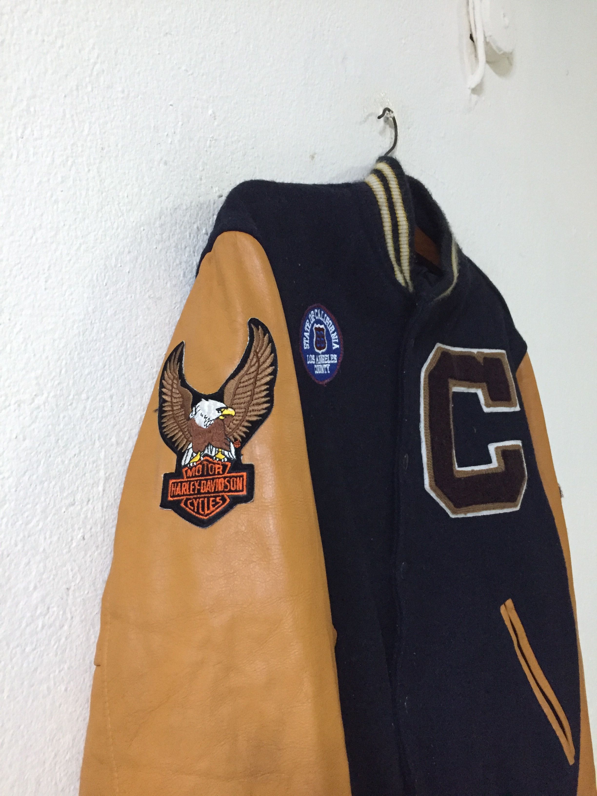 Other Vtg Hatchers Harley Davidson Patches Leather Varsity Jacket Size US M / EU 48-50 / 2 - 6 Thumbnail