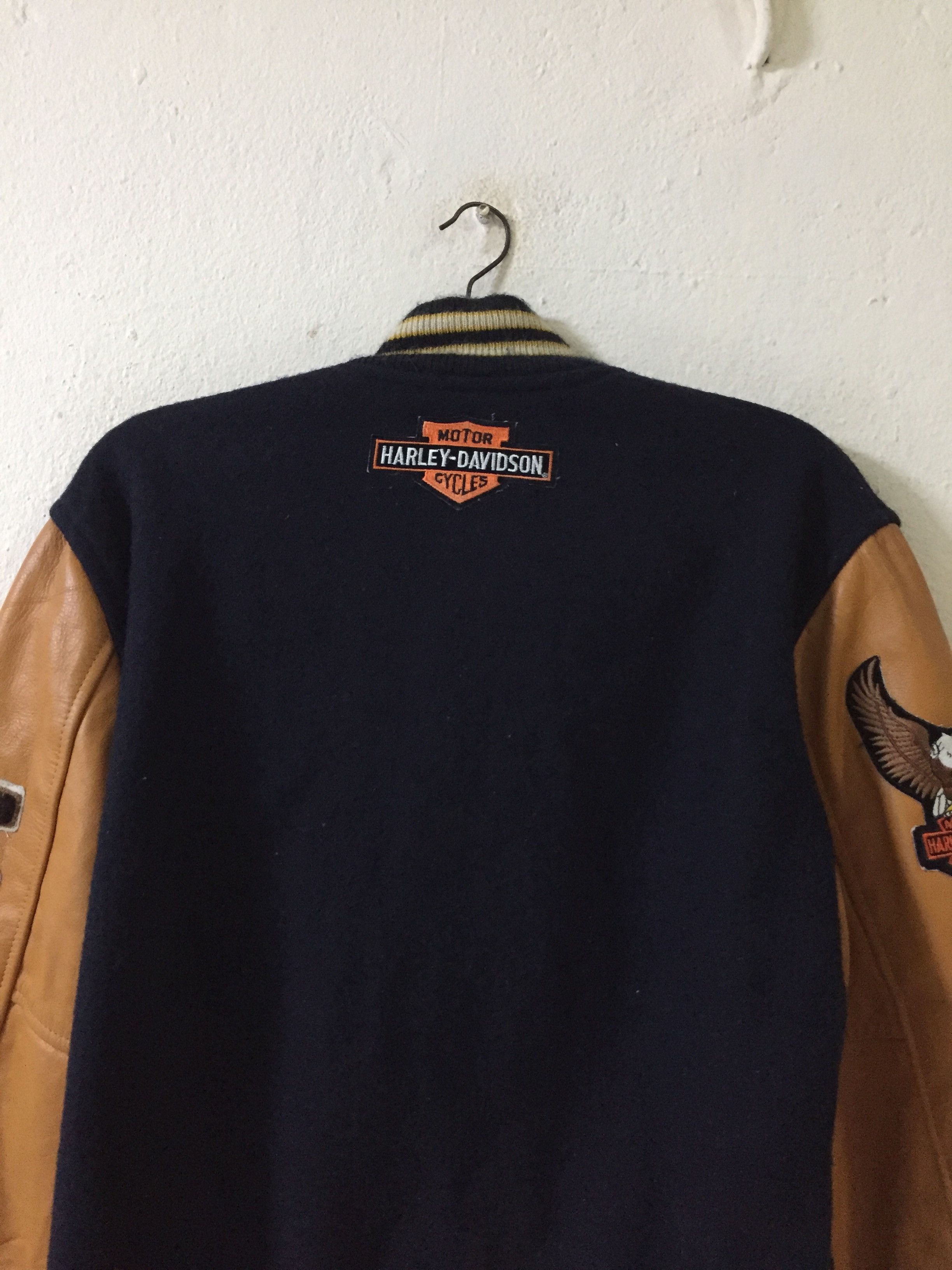 Other Vtg Hatchers Harley Davidson Patches Leather Varsity Jacket Size US M / EU 48-50 / 2 - 13 Thumbnail