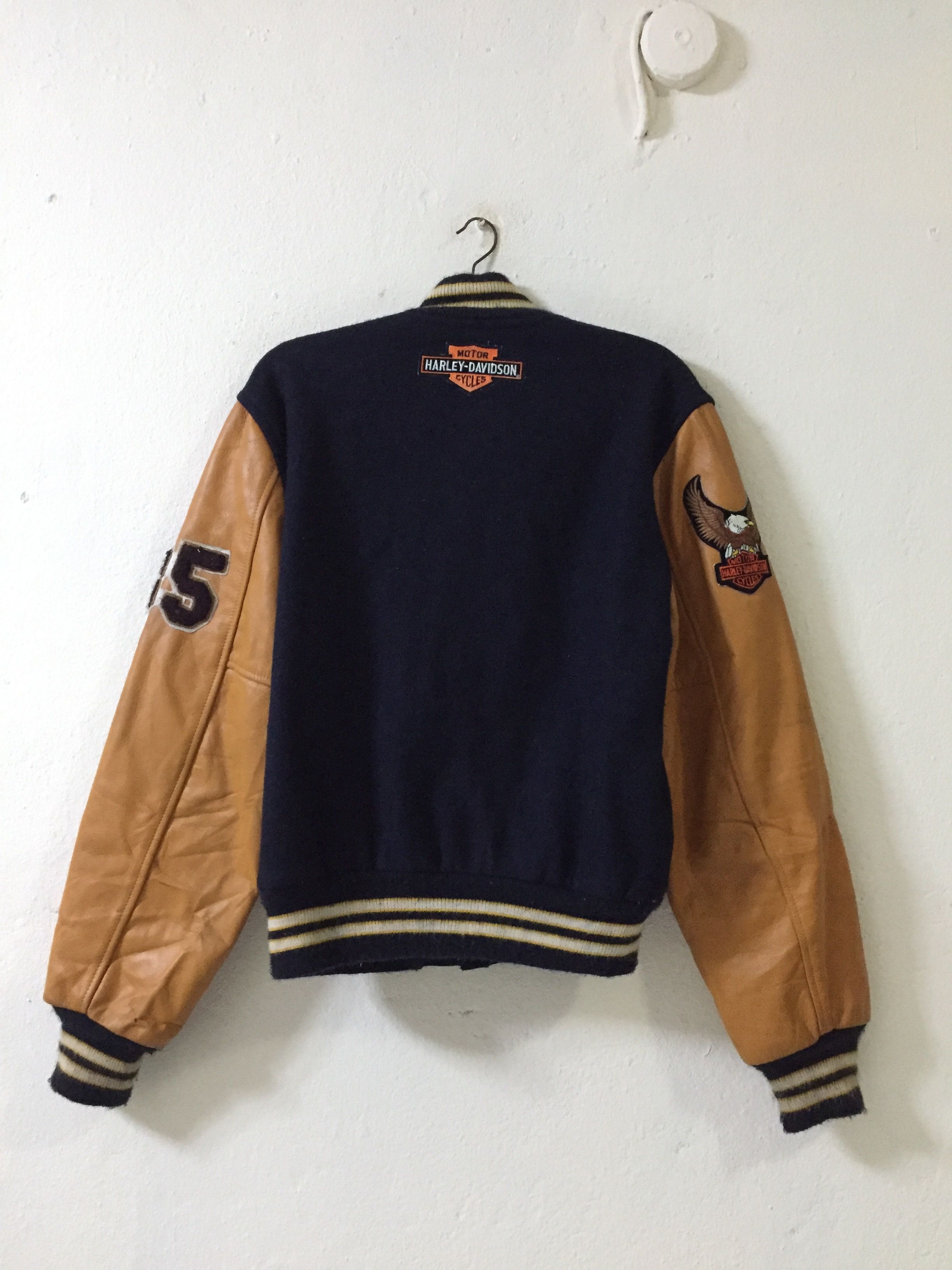 Other Vtg Hatchers Harley Davidson Patches Leather Varsity Jacket Size US M / EU 48-50 / 2 - 10 Thumbnail
