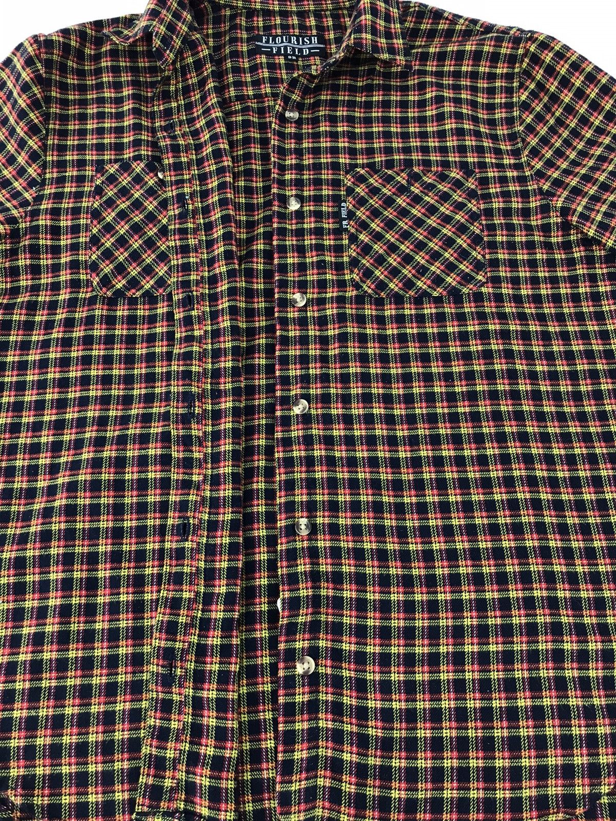 Flannel × Vintage Flourish Field Shirt Double Pocket Plaid Checked K191j Size US M / EU 48-50 / 2 - 3 Thumbnail