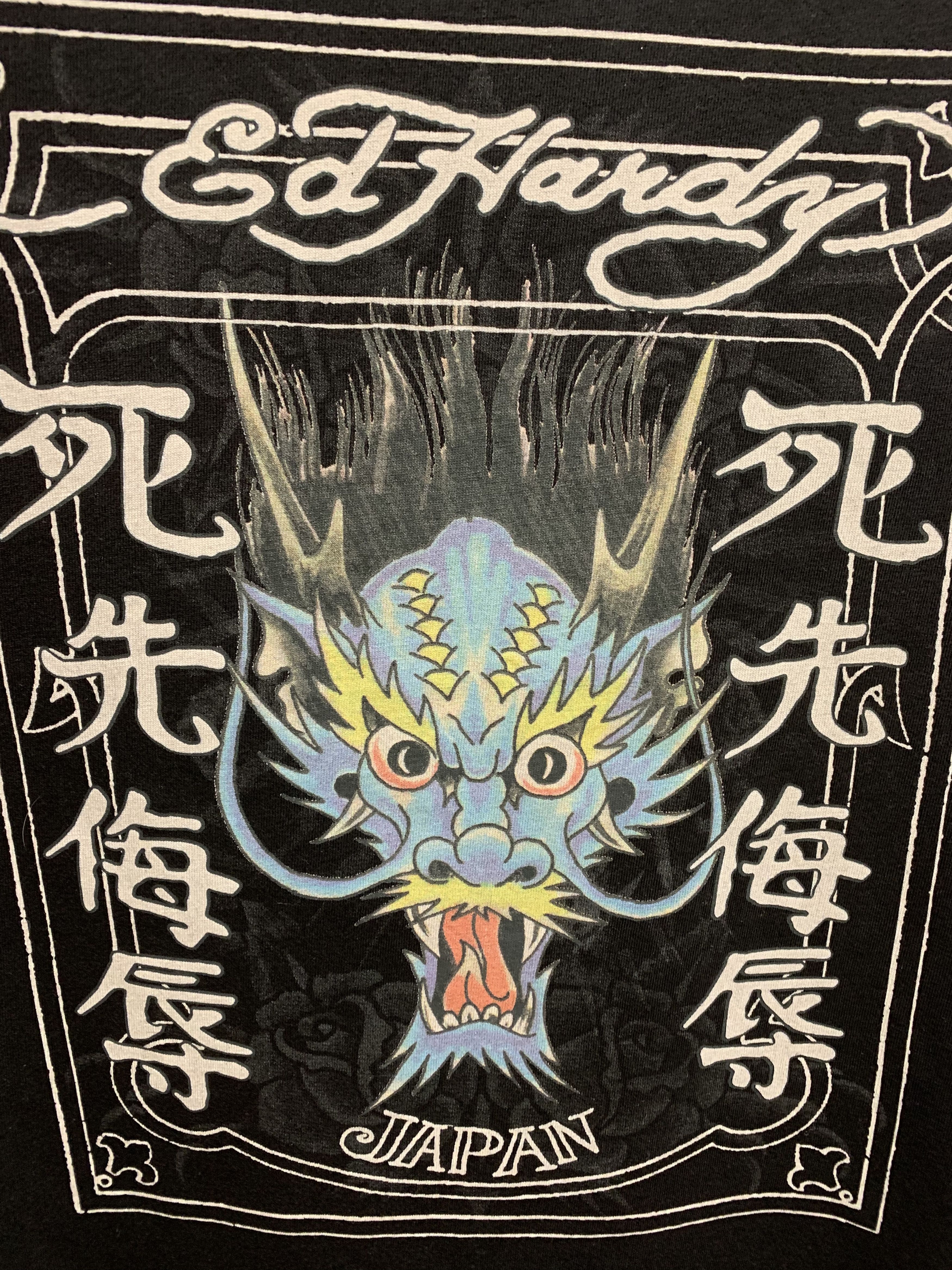 Ed Hardy Ed Hardy big logo black t-shirt Xl size Japan Size US XL / EU 56 / 4 - 2 Thumbnail