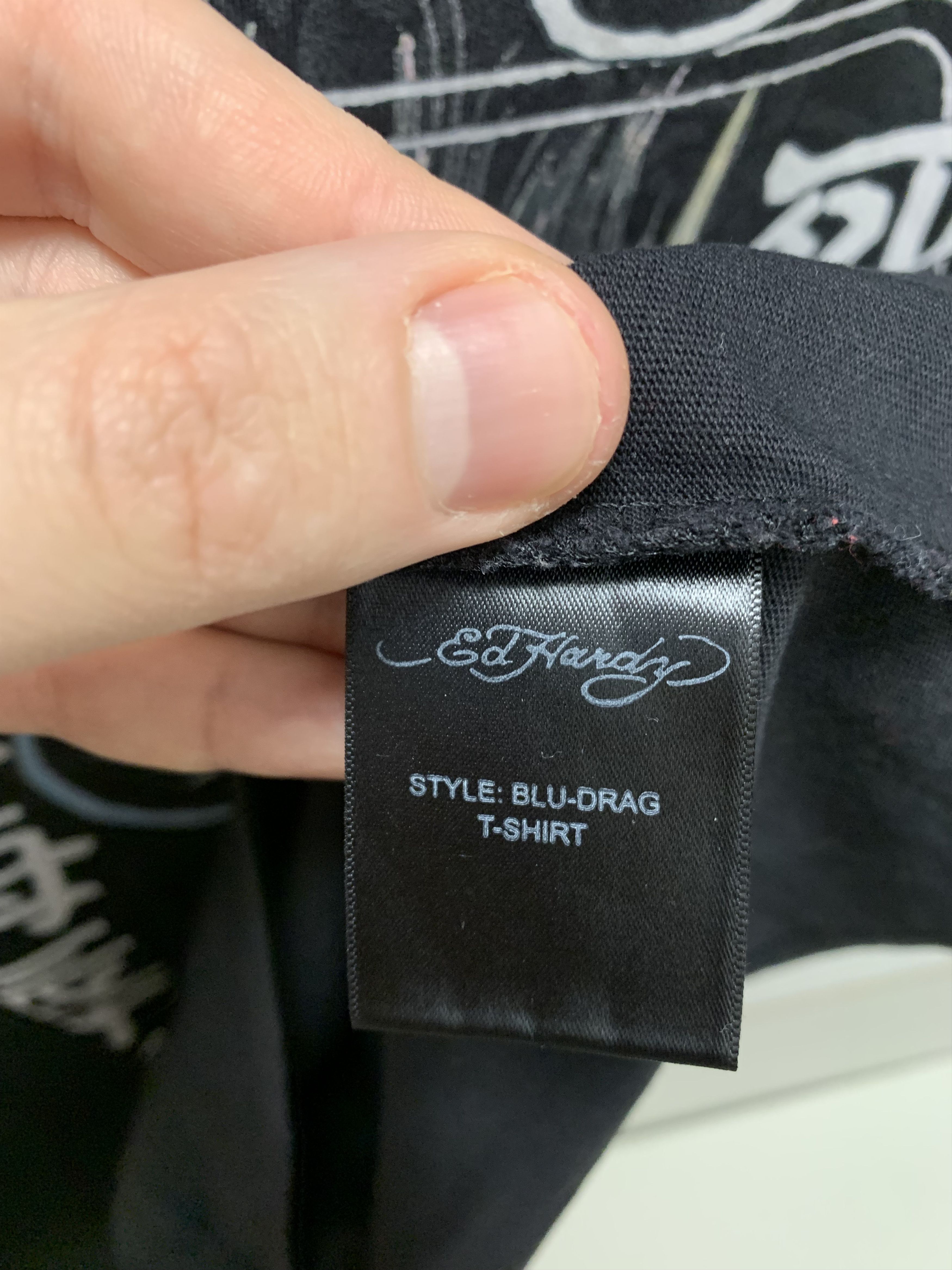 Ed Hardy Ed Hardy big logo black t-shirt Xl size Japan Size US XL / EU 56 / 4 - 4 Thumbnail