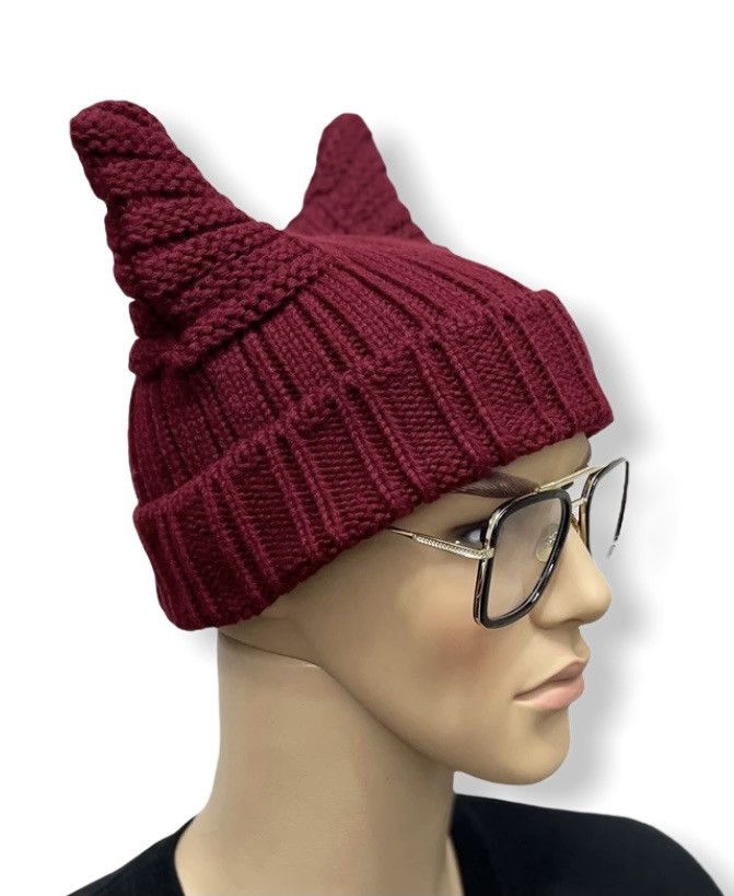 Psycho Bunny × Punk and Yo FYE🔥PUNK Horny Bunny Beanie Inspired By Comme Des Garçons Size ONE SIZE - 2 Thumbnail