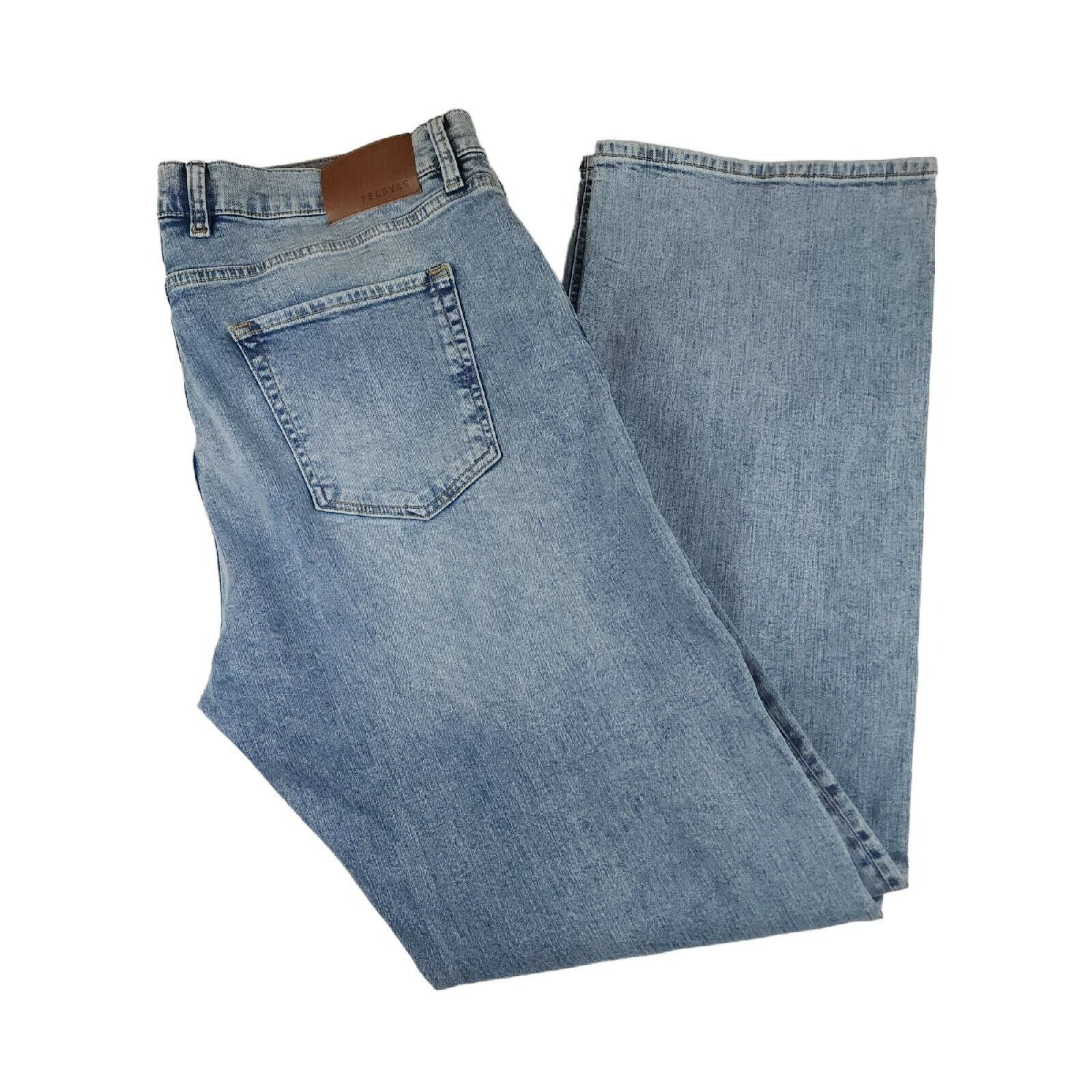 Made In Usa Tecovas Standard Light Blue Wide Leg Stretch Cowboy | Grailed