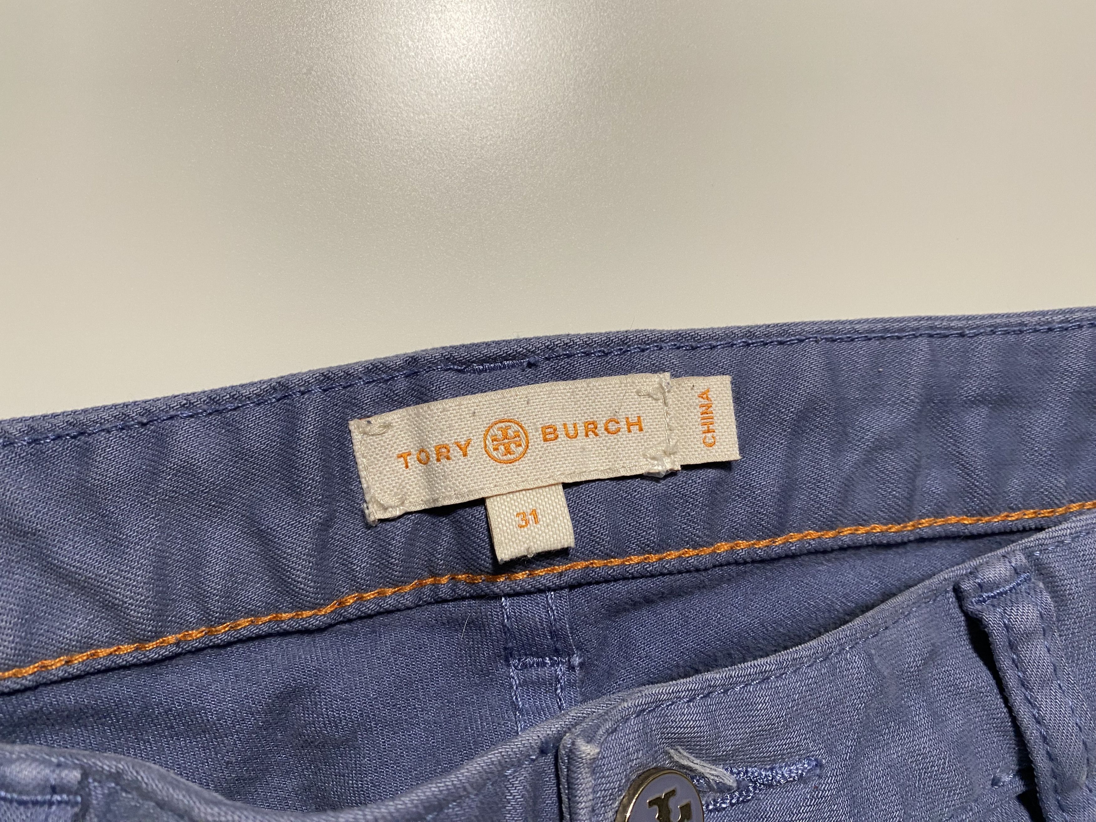 Tory Burch Tory Burch cropped Straight slim chino slate blue 34x27 Size 34" / US 12 / IT 48 - 5 Thumbnail