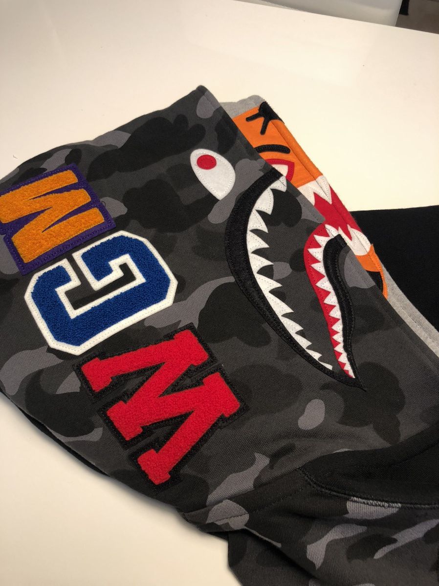 Bape Color Camo Tiger Shark Double Full Zip Hoodie Size US S / EU 44-46 / 1 - 9 Thumbnail