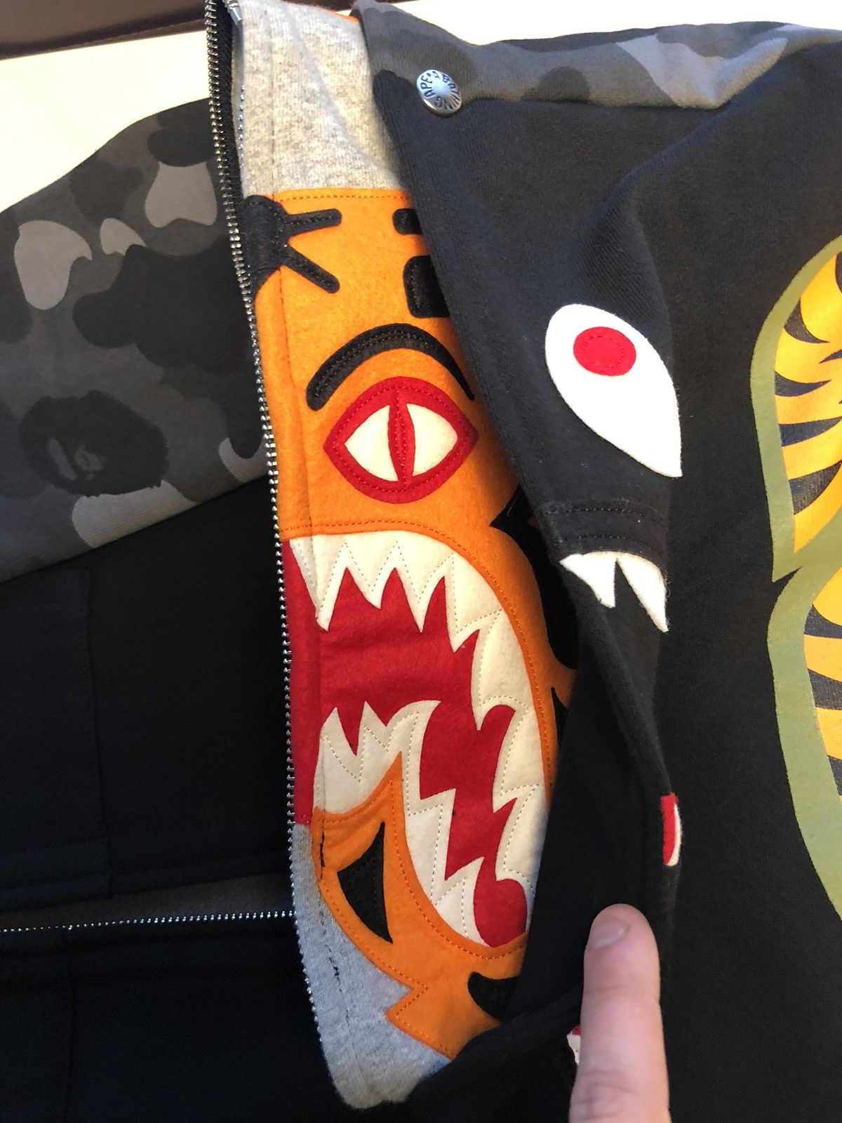 Bape Color Camo Tiger Shark Double Full Zip Hoodie Size US S / EU 44-46 / 1 - 6 Thumbnail