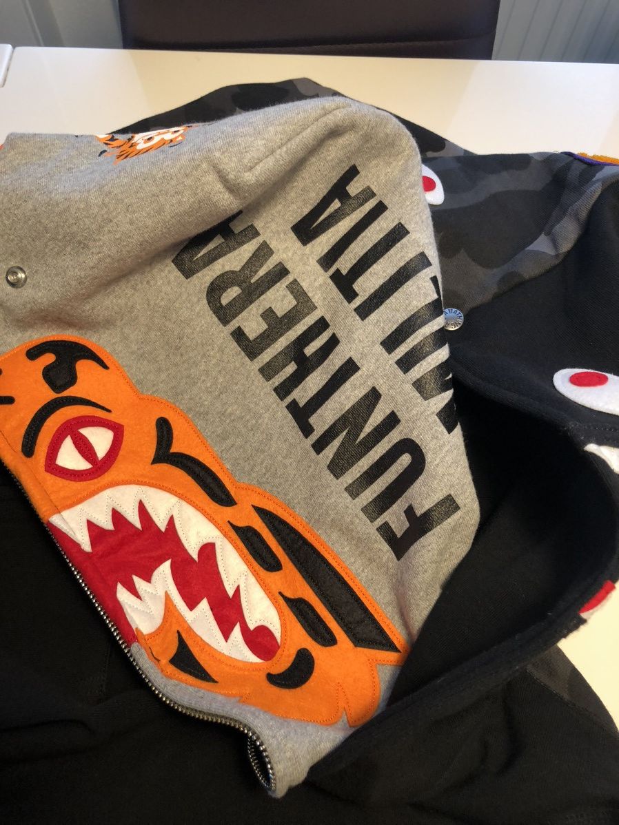 Bape Color Camo Tiger Shark Double Full Zip Hoodie Size US S / EU 44-46 / 1 - 8 Thumbnail