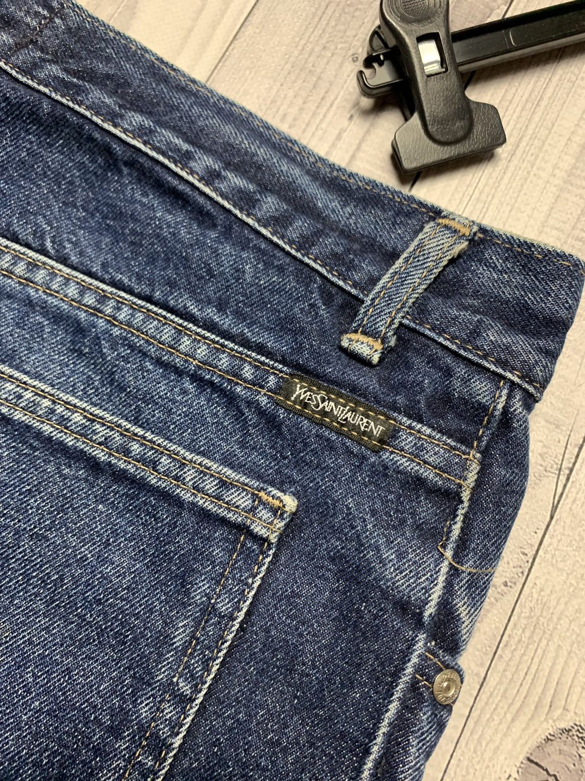 Vintage × Yves Saint Laurent Vintage Yves Saint Laurent denim cotton rare size 36 Size US 36 / EU 52 - 8 Thumbnail