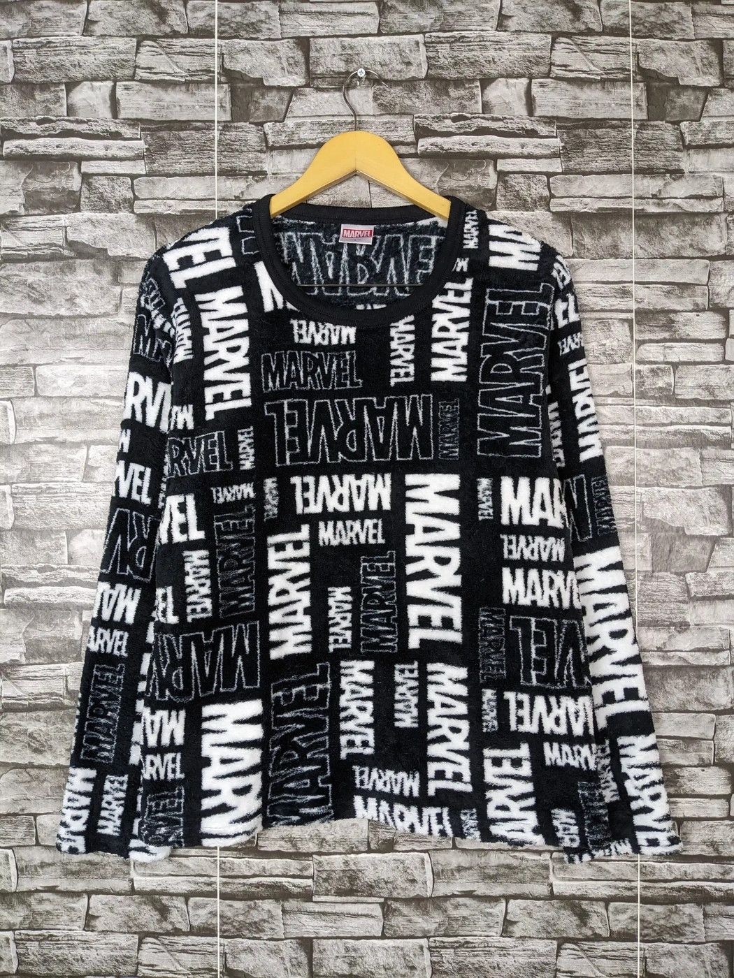 Marvel Comics Vintage Marvel Longsleeve Sweatshirt Pattern Fur Round Size US L / EU 52-54 / 3 - 2 Thumbnail