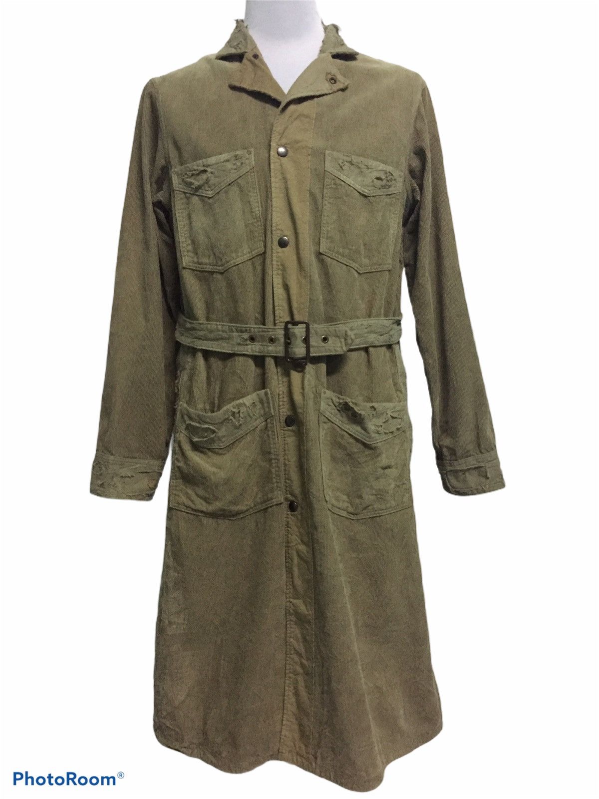 Kapital RAREST Kapital Corduroy Distress Long Jacket Military Style Size US M / EU 48-50 / 2 - 1 Thumbnail