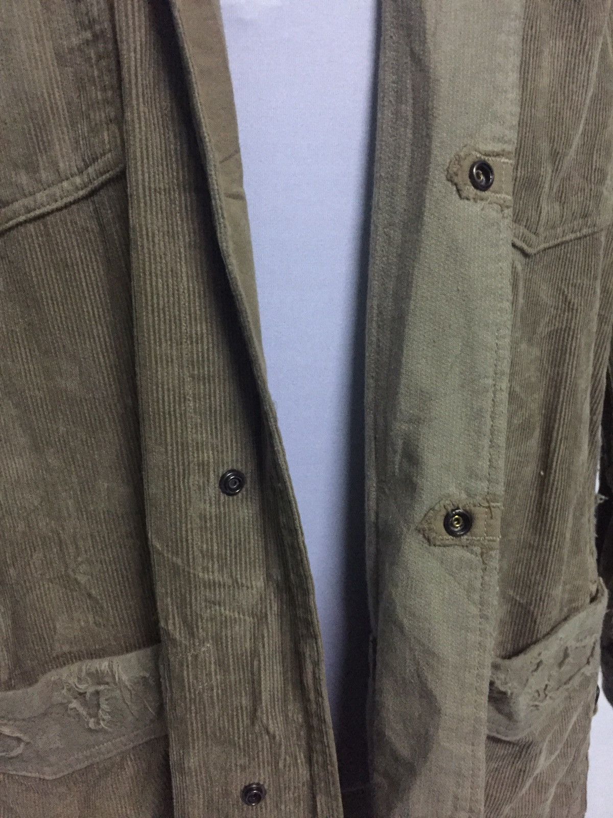 Kapital RAREST Kapital Corduroy Distress Long Jacket Military Style Size US M / EU 48-50 / 2 - 13 Thumbnail