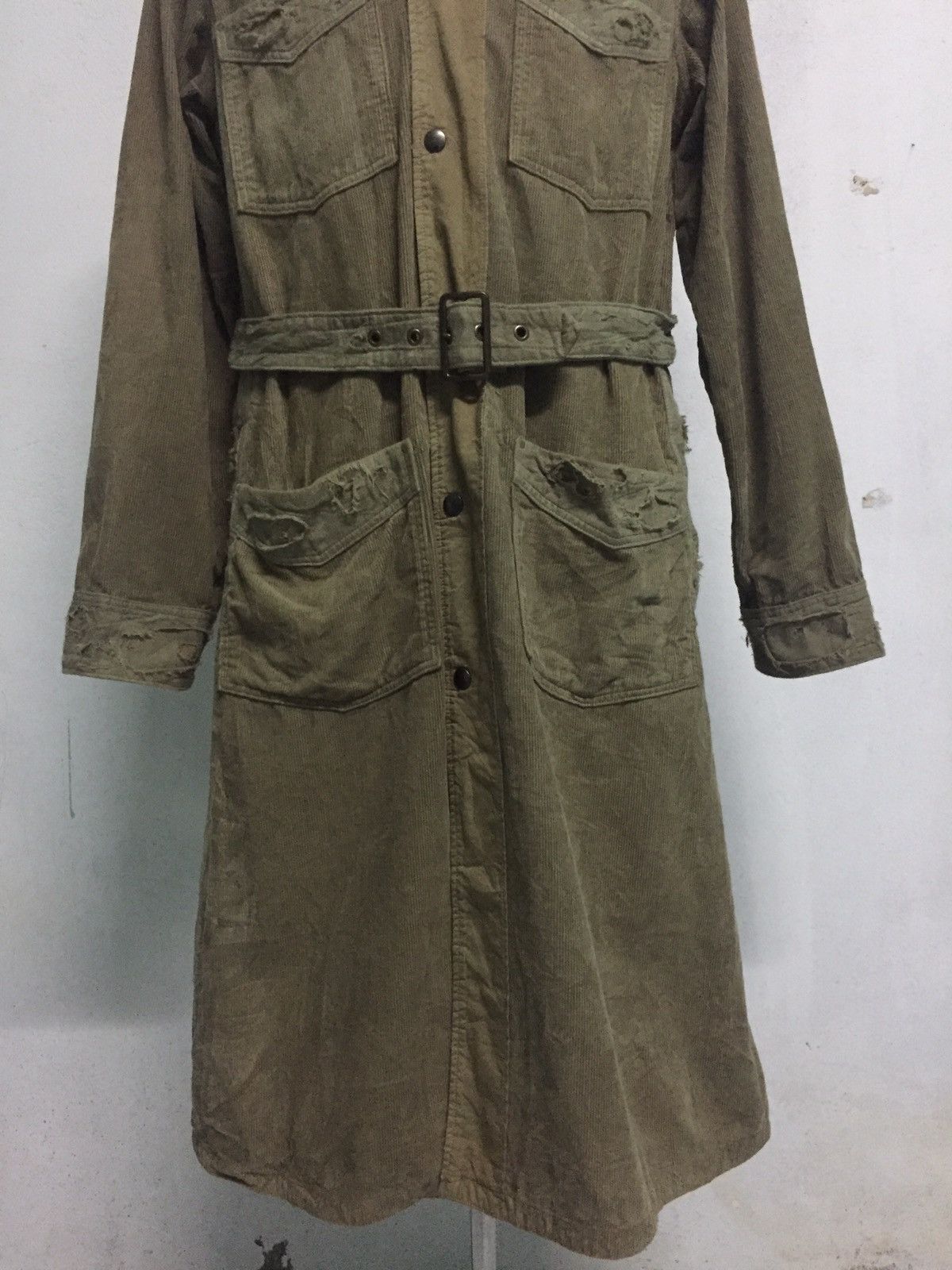 Kapital RAREST Kapital Corduroy Distress Long Jacket Military Style Size US M / EU 48-50 / 2 - 3 Thumbnail