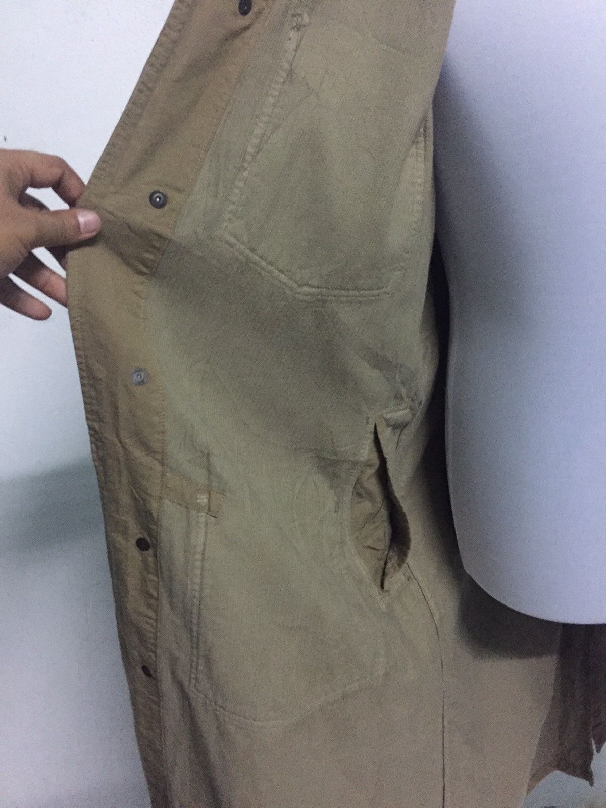 Kapital RAREST Kapital Corduroy Distress Long Jacket Military Style Size US M / EU 48-50 / 2 - 15 Thumbnail