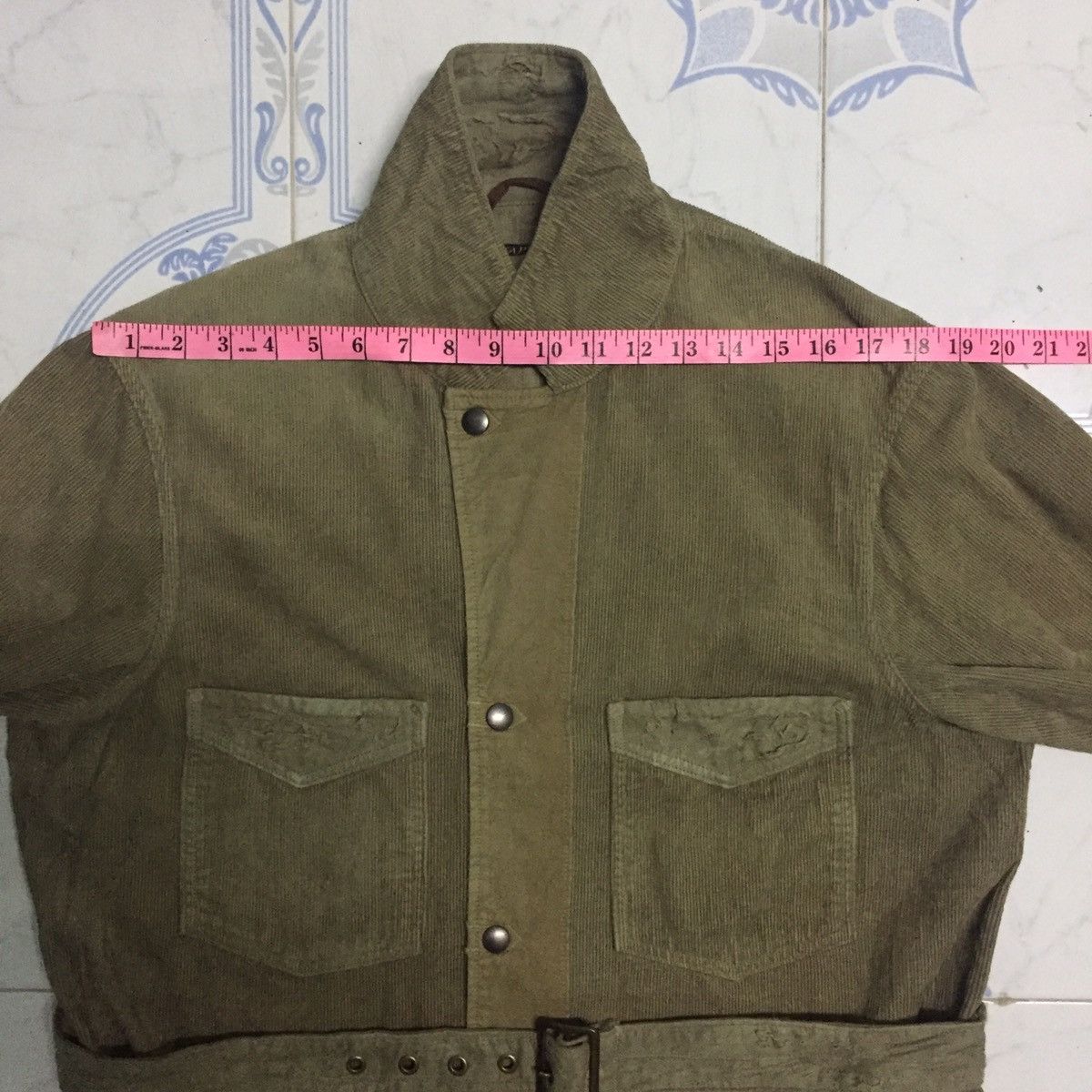 Kapital RAREST Kapital Corduroy Distress Long Jacket Military Style Size US M / EU 48-50 / 2 - 24 Thumbnail