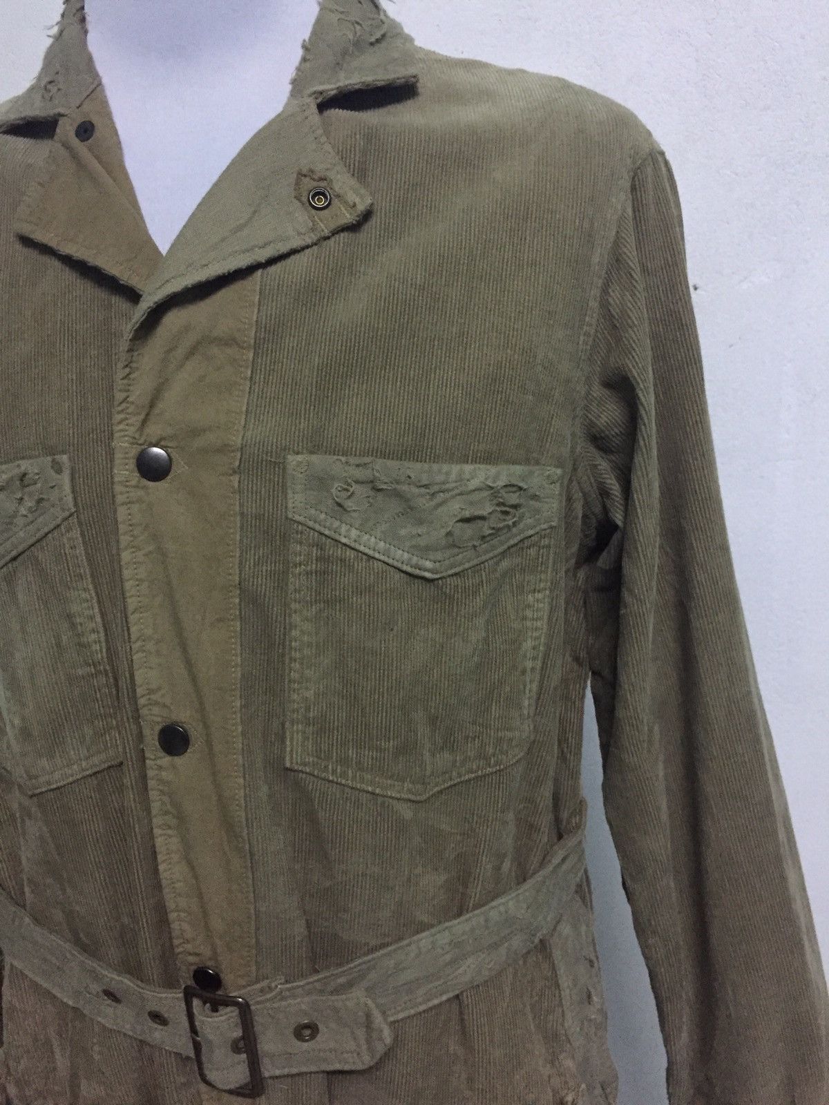 Kapital RAREST Kapital Corduroy Distress Long Jacket Military Style Size US M / EU 48-50 / 2 - 4 Thumbnail
