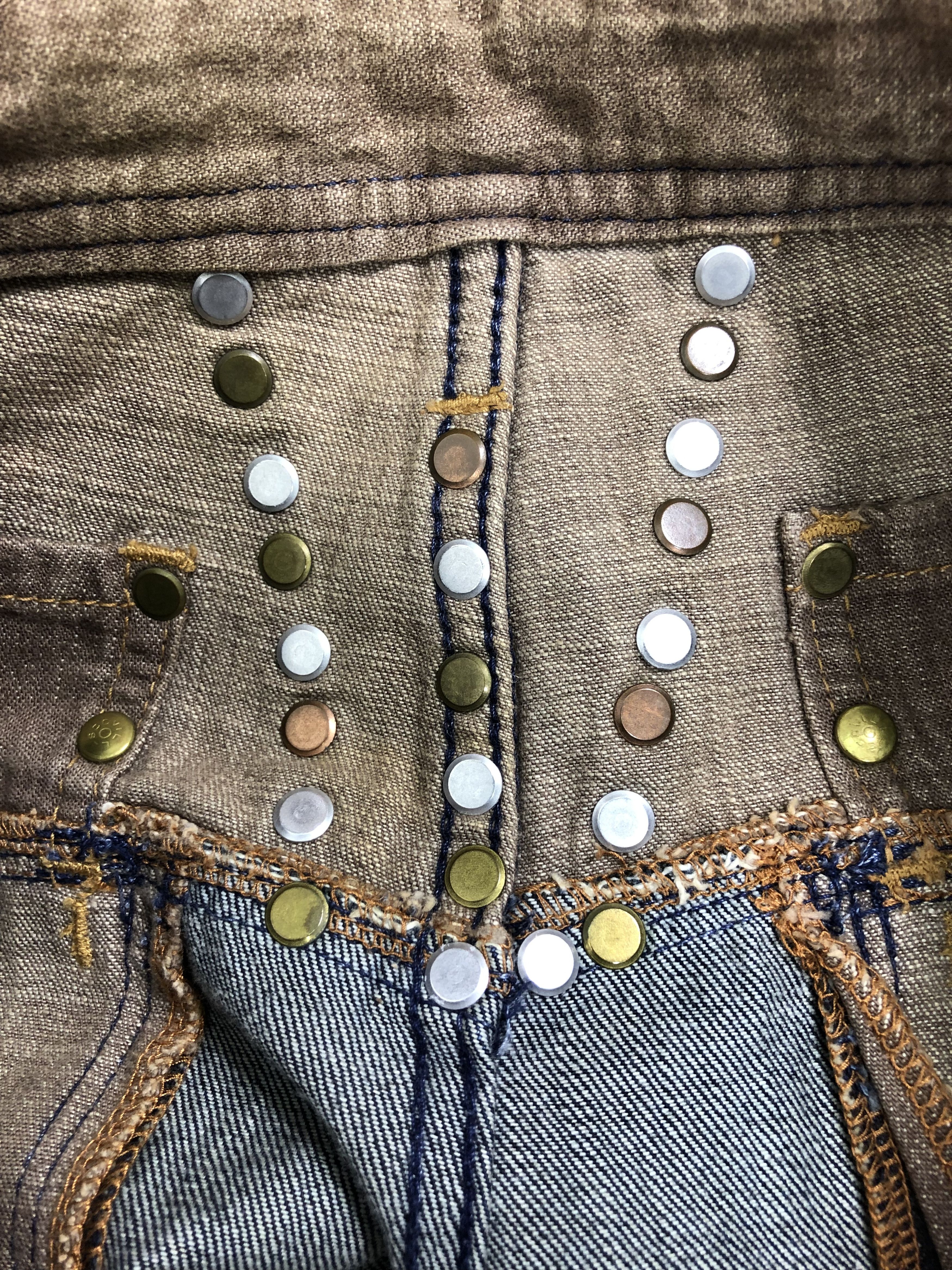 Marithe + Francois Girbaud RARE🔥VINTAGE 90’S SPIKES STUD DISTRESSED STYLE JEAN 31/44 Size US 31 - 19 Thumbnail