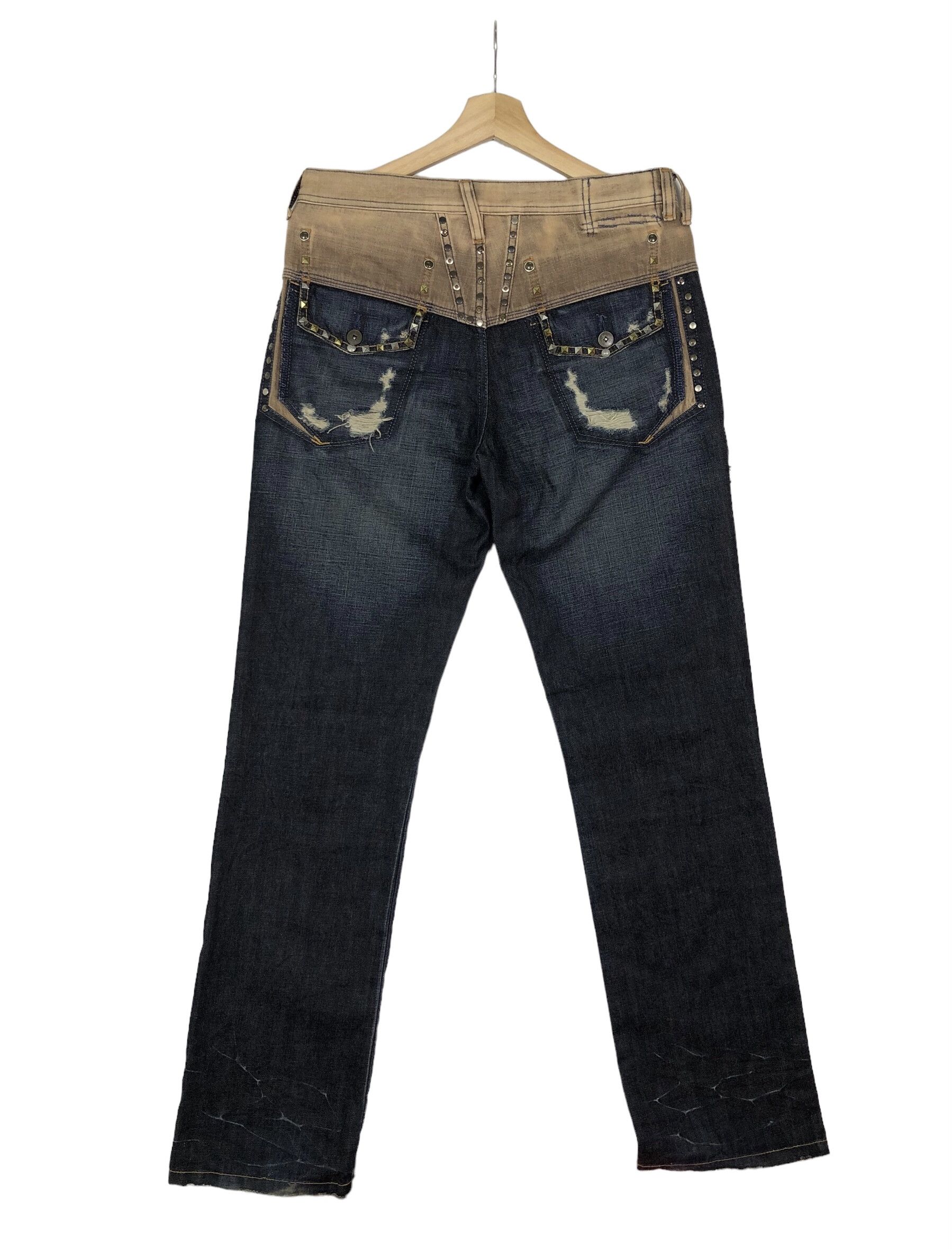 Marithe + Francois Girbaud RARE🔥VINTAGE 90’S SPIKES STUD DISTRESSED STYLE JEAN 31/44 Size US 31 - 3 Thumbnail