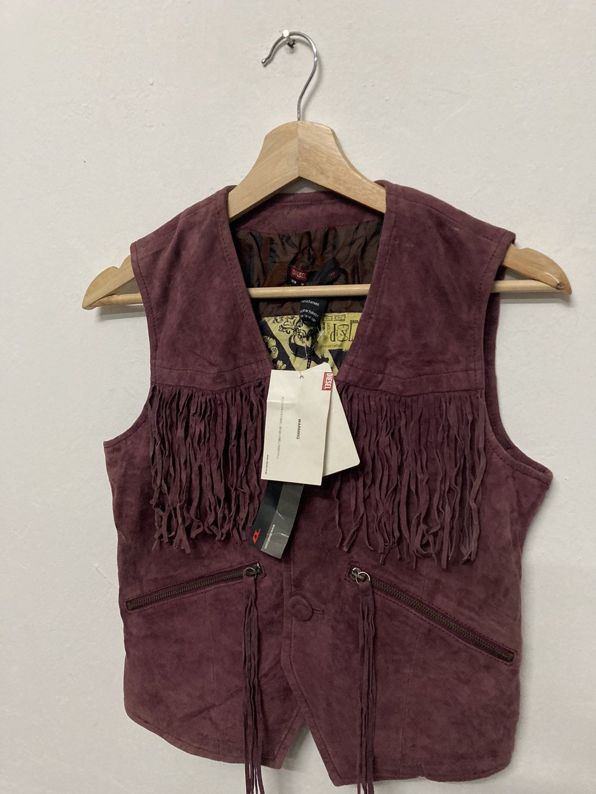 Diesel × Genuine Leather × Leather Diesel Full Leather Vest Jacket Size 34R - 3 Thumbnail